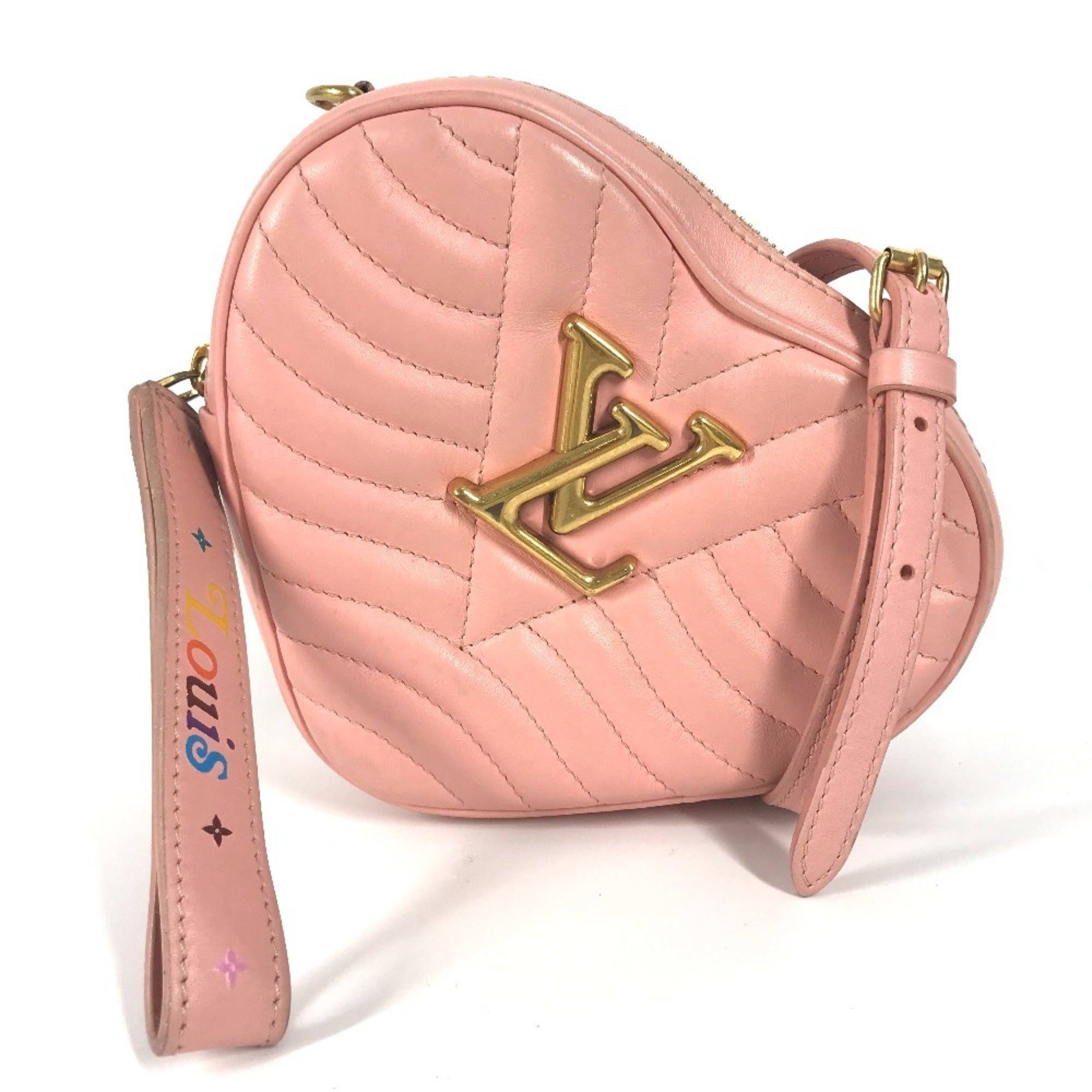 Louis Vuitton Pink Leather Clutch Bag Pochette Shoulder Bag (Pre-Owned)