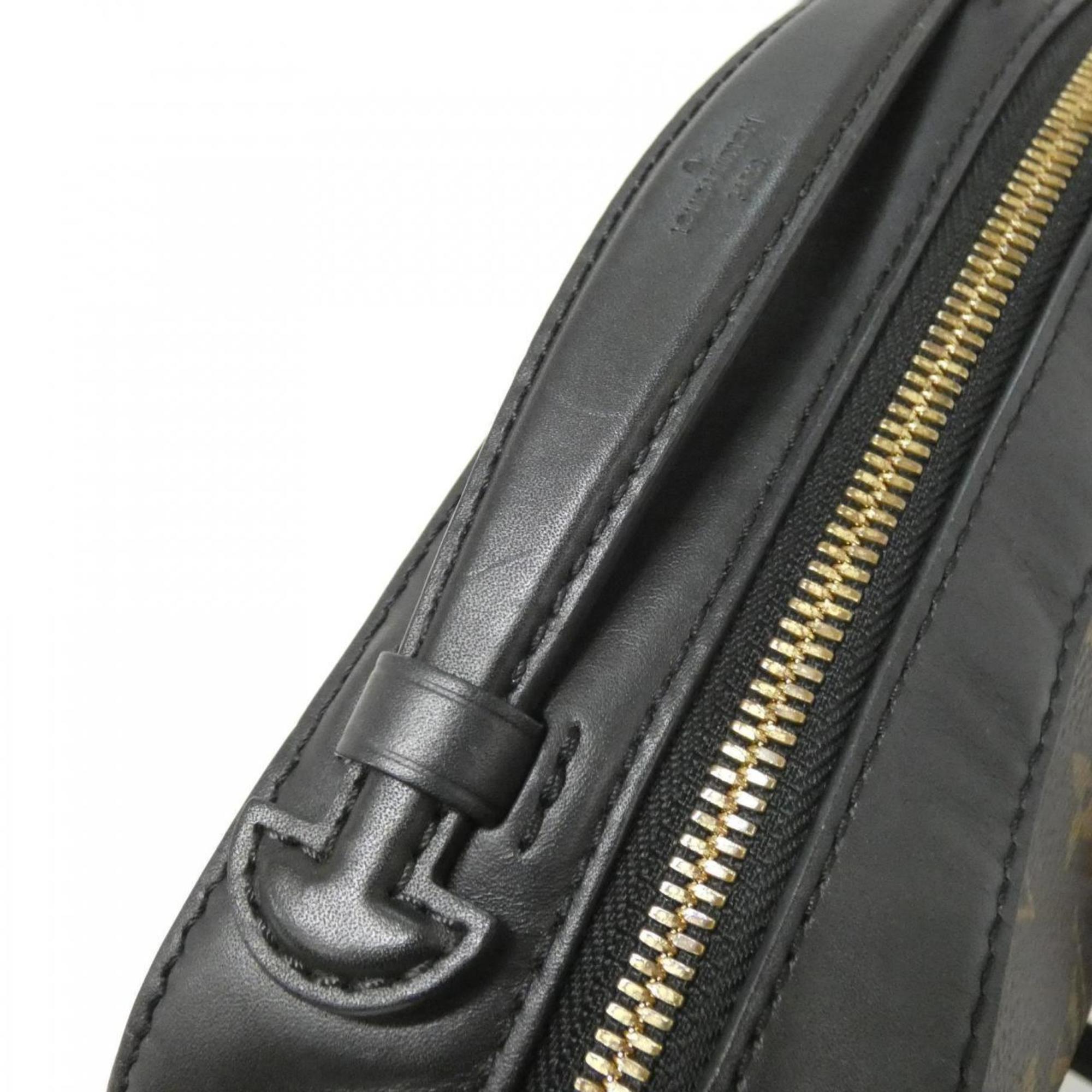 Louis Vuitton Black Marron Coated Canvas Leather Shoulder Bag (Pre-Owned)