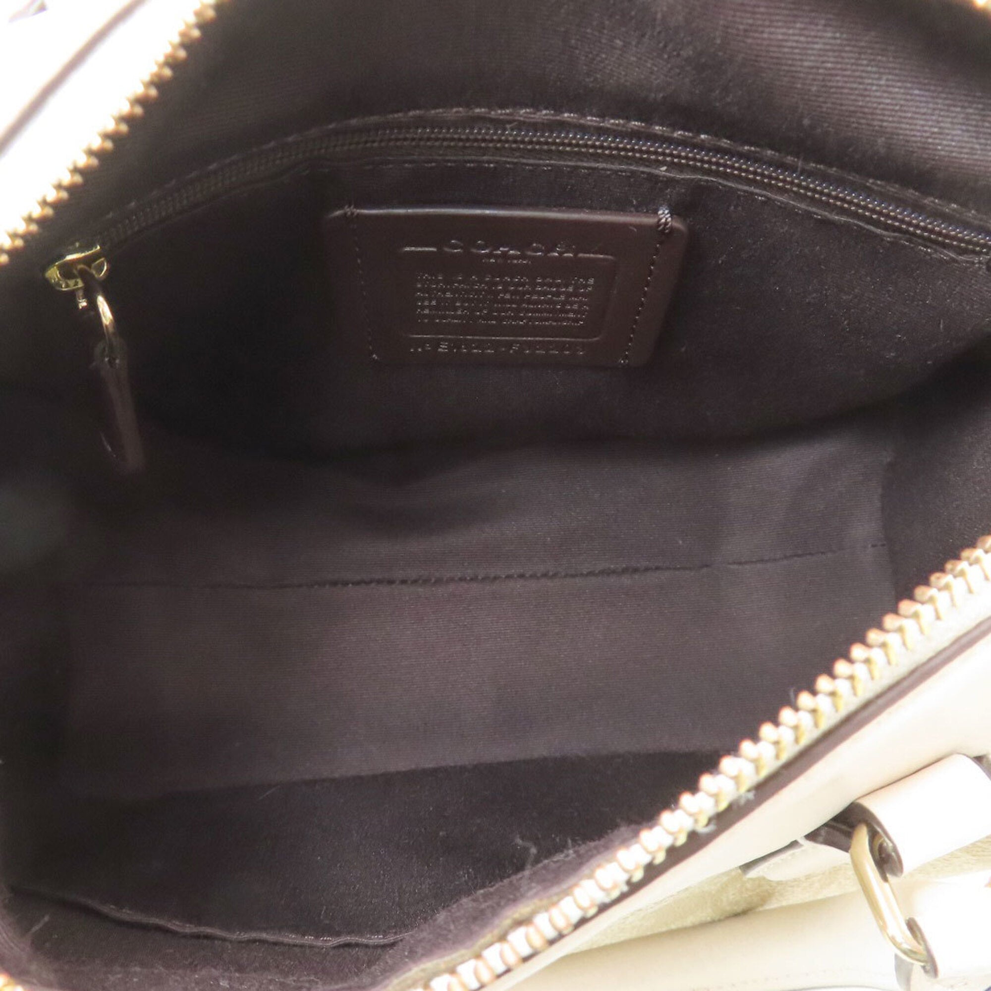Coach Beige White Pvc Handbag (Pre-Owned)