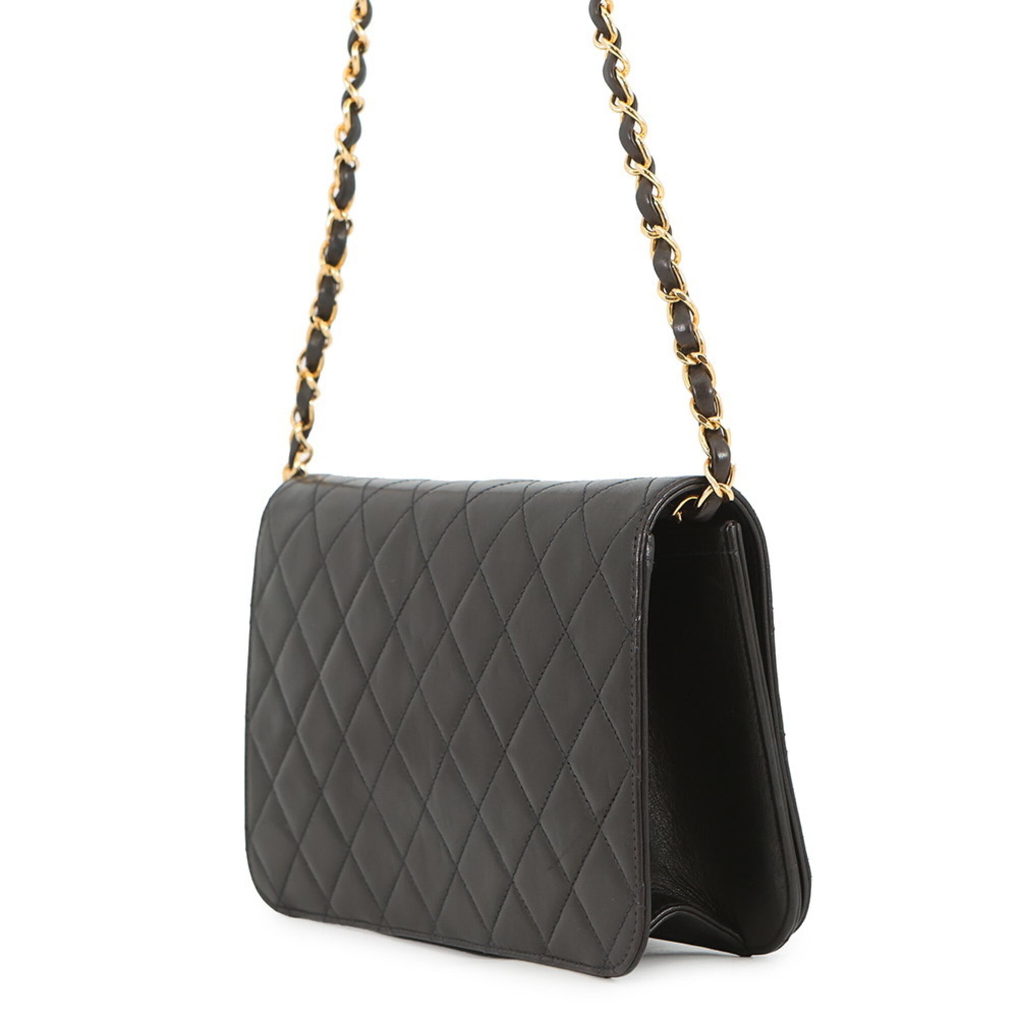 Chanel Black Leather Shoulder Bag (Pre-Owned)