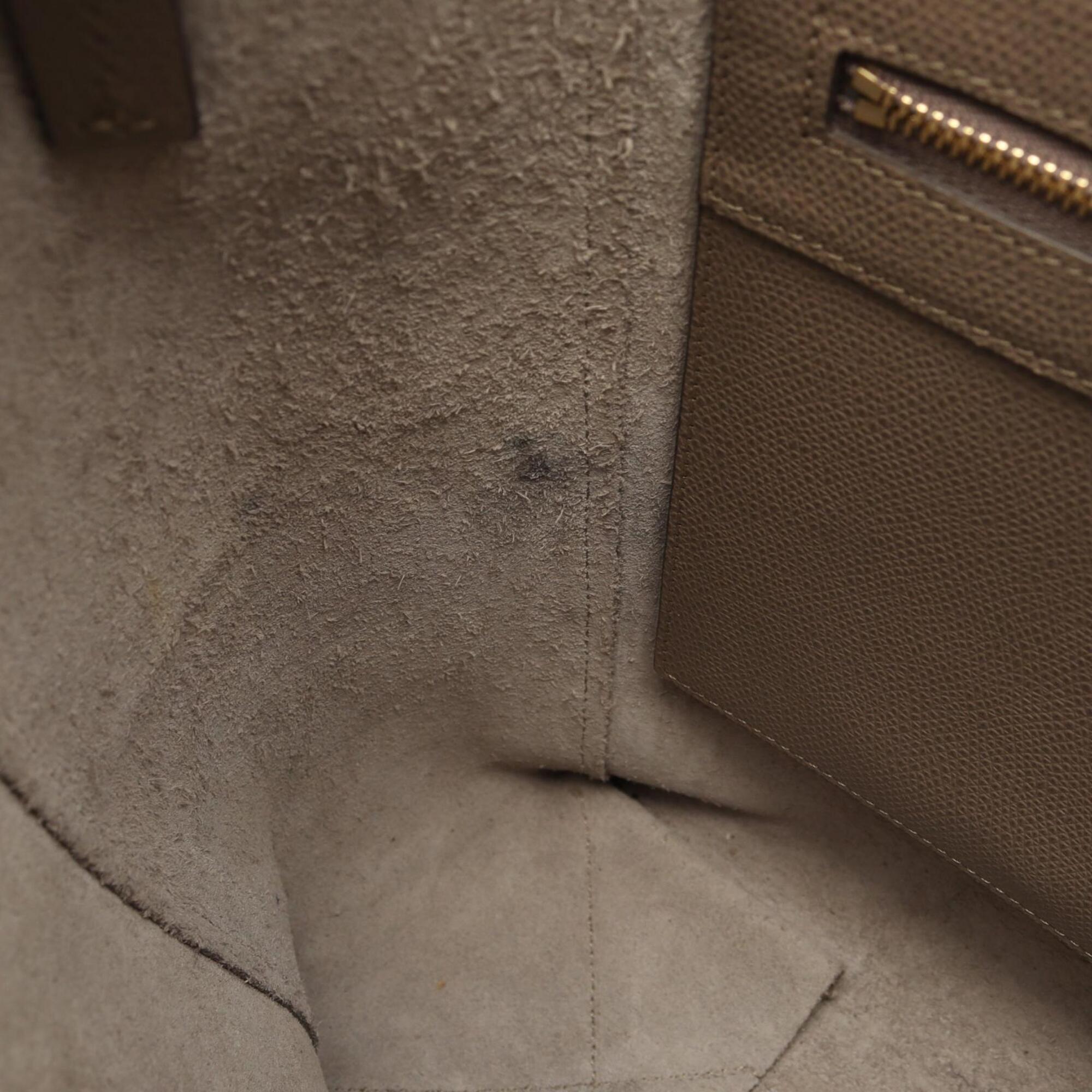 Celine Beige Leather Handbag Tote Bag (Pre-Owned)