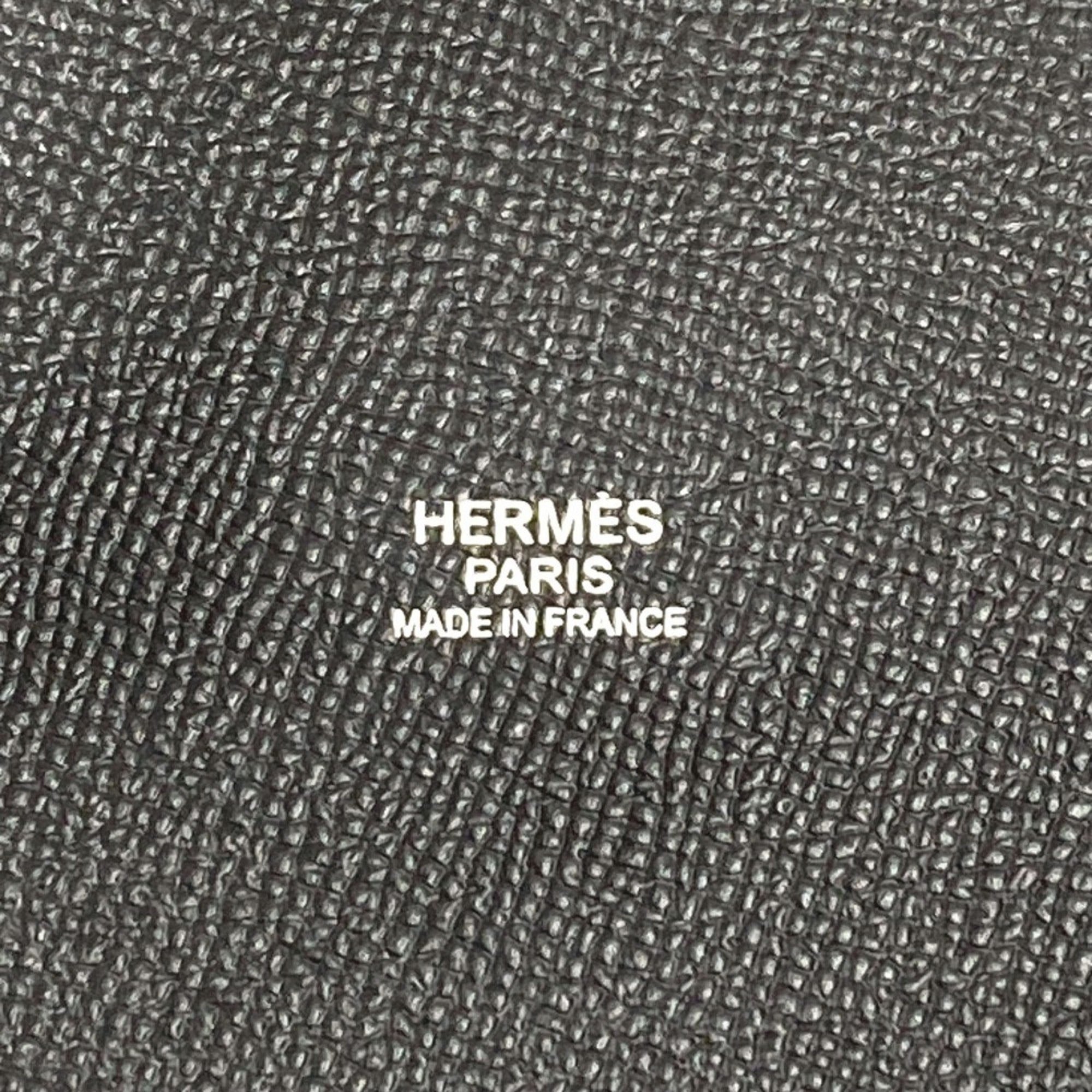 Hermes Blue Navy Leather Silk Shoulder Bag (Pre-Owned)