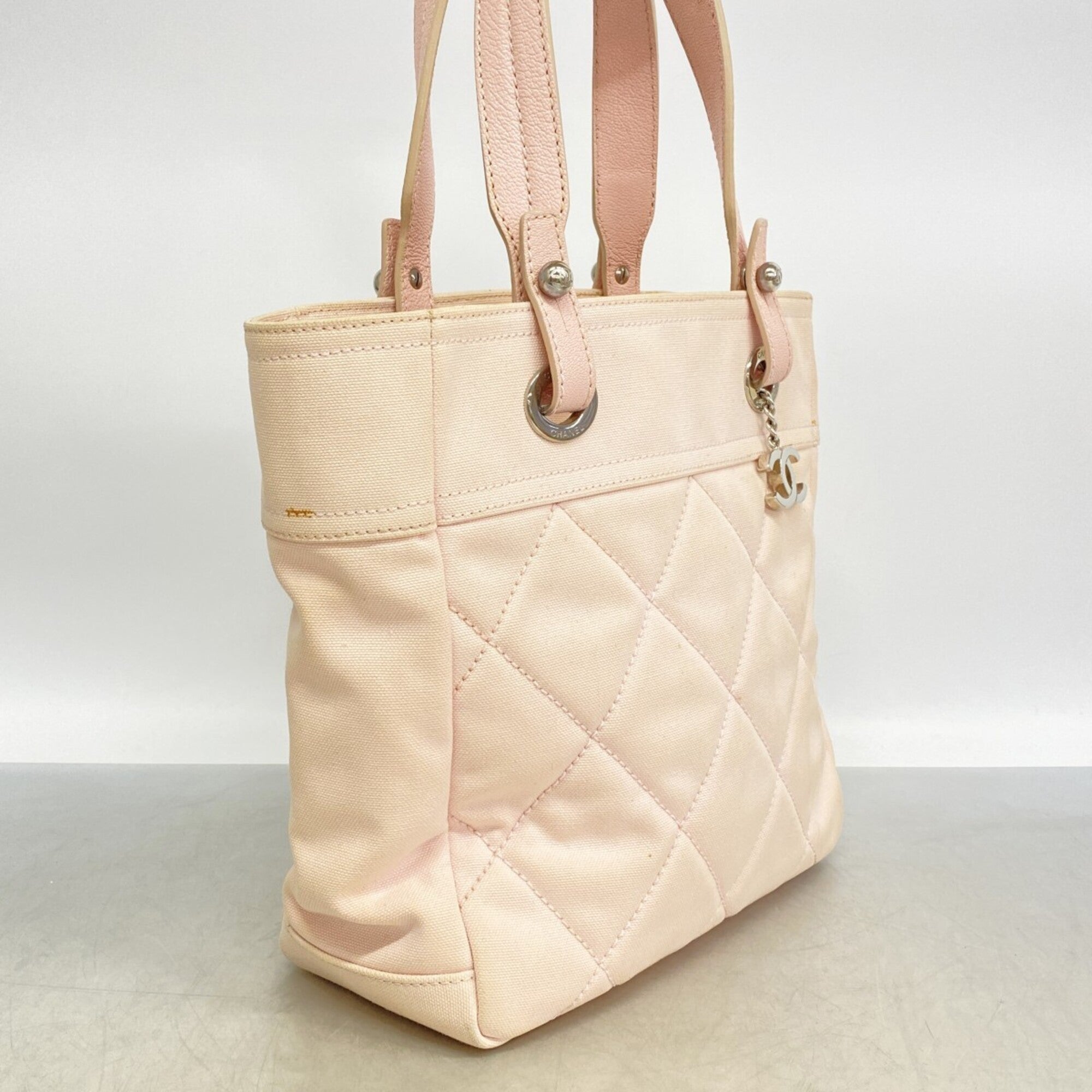 Chanel Pink Canvas Tote Bag (Pre-Owned)