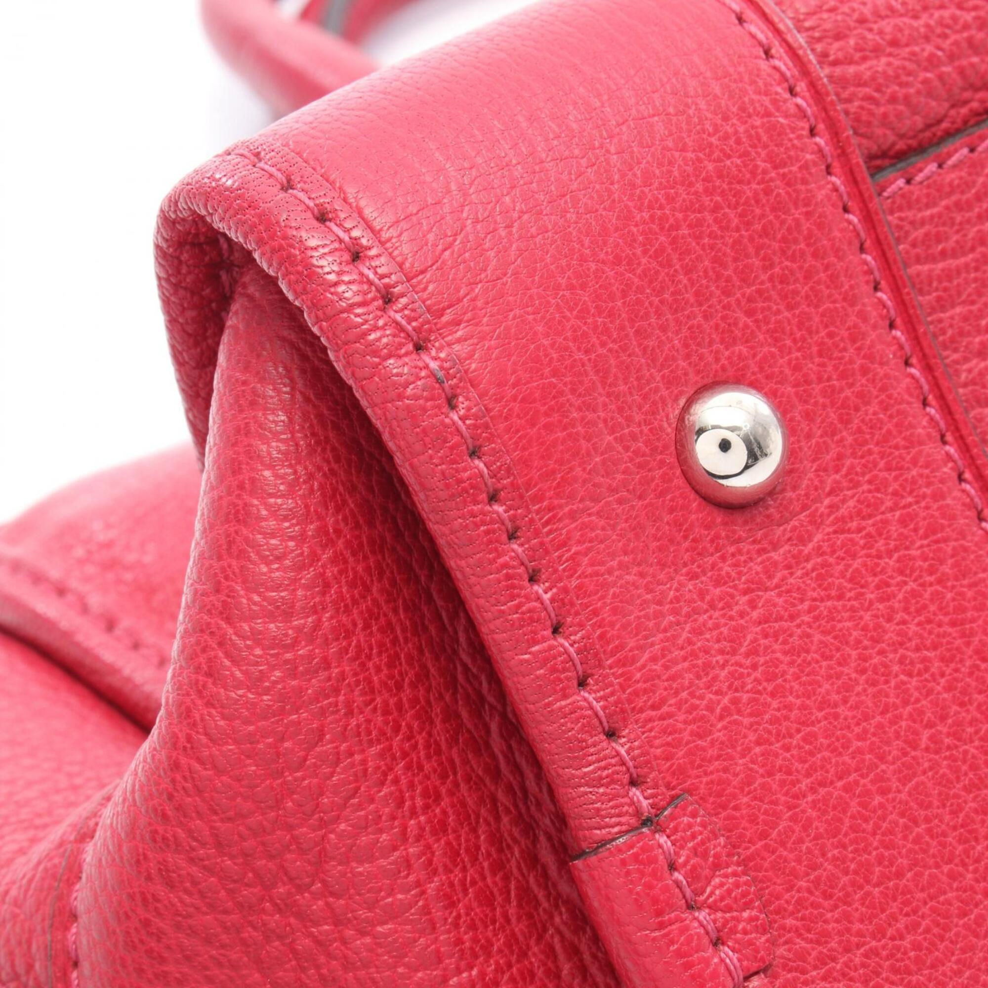 Loewe Red Color Leather Handbag (Pre-Owned)