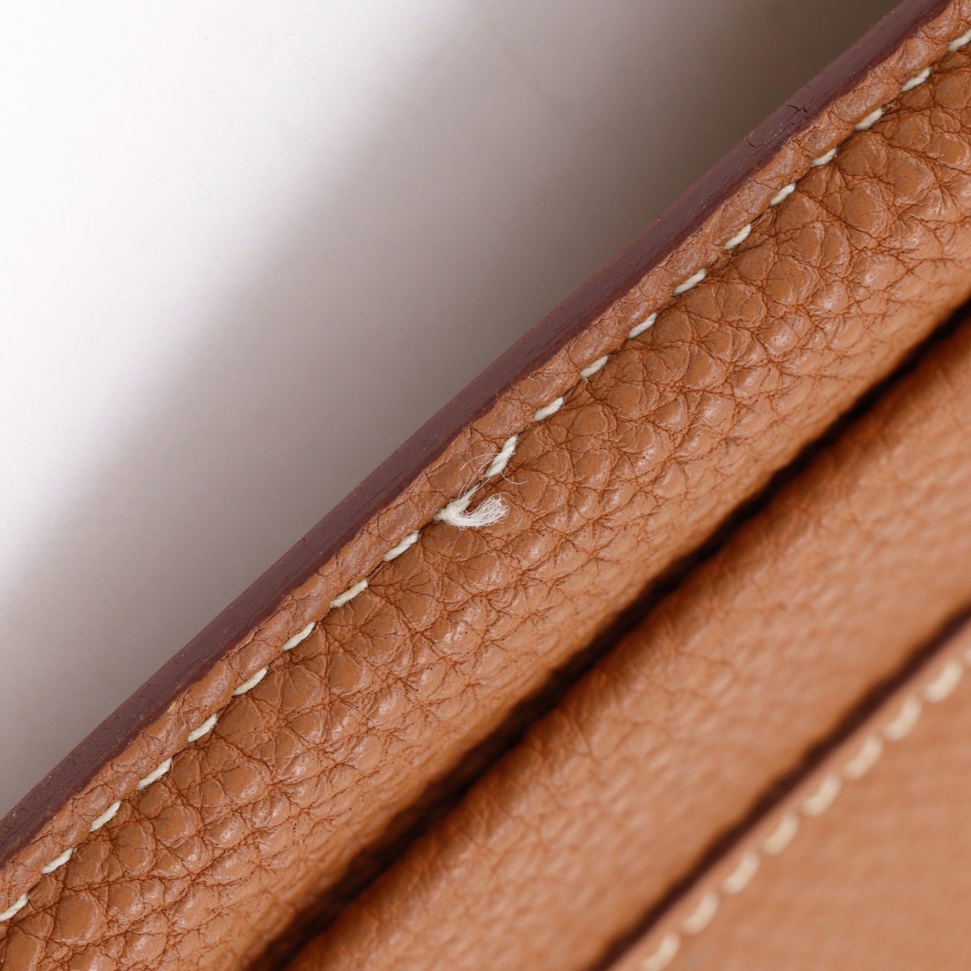 Hermes Brown Taurillon Clemence Leather Long Wallet (Bi-Fold) (Pre-Owned)