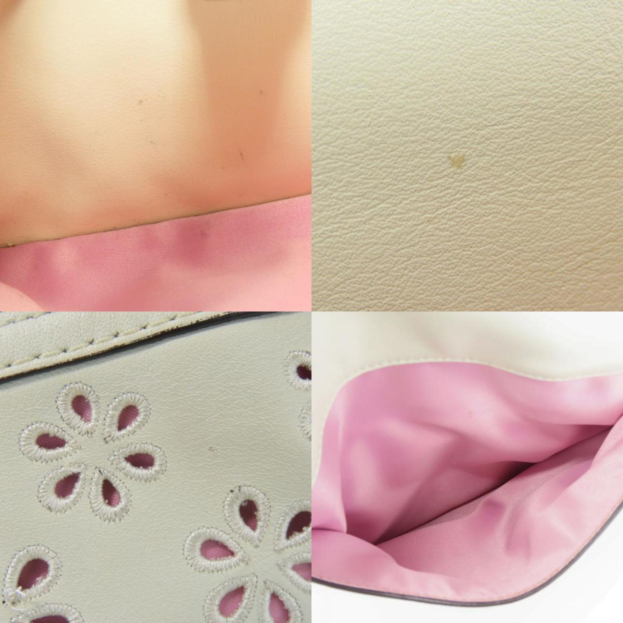 Coach White Leather Tote Bag (Pre-Owned)