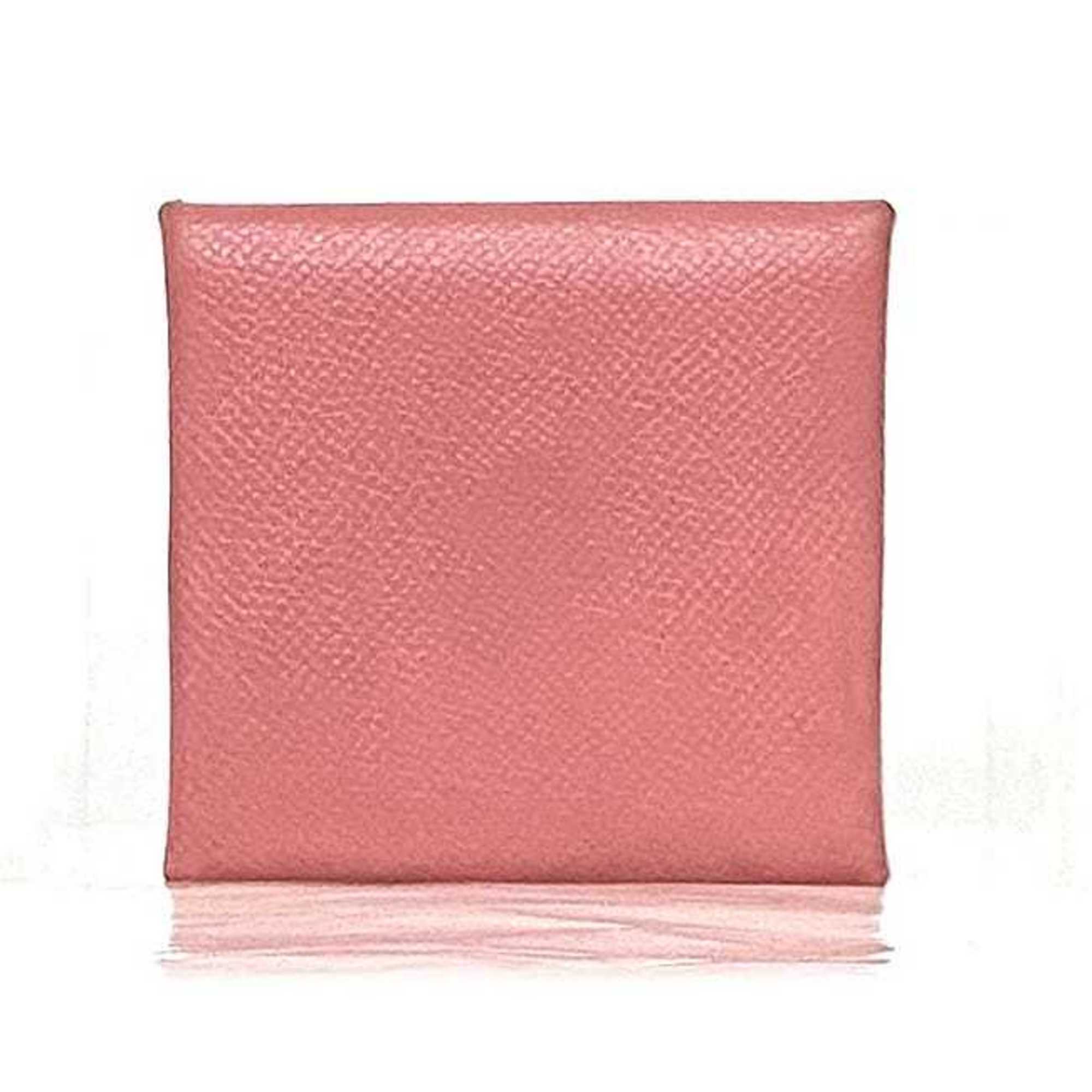 Hermes Pink Leather Togo Leather Coin Purse/Coin Case (Pre-Owned)