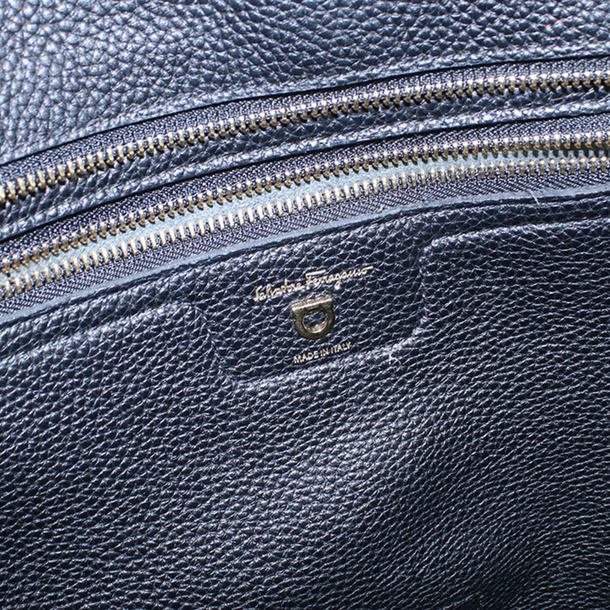 Salvatore Ferragamo Black Leather Tote Bag (Pre-Owned)