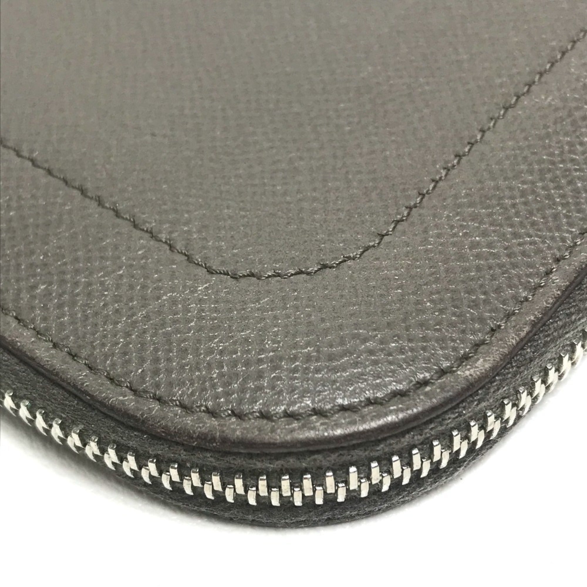 Hermes Kara Etoupe Gray Gray Epsom Leather Clutch Bag (Pre-Owned)