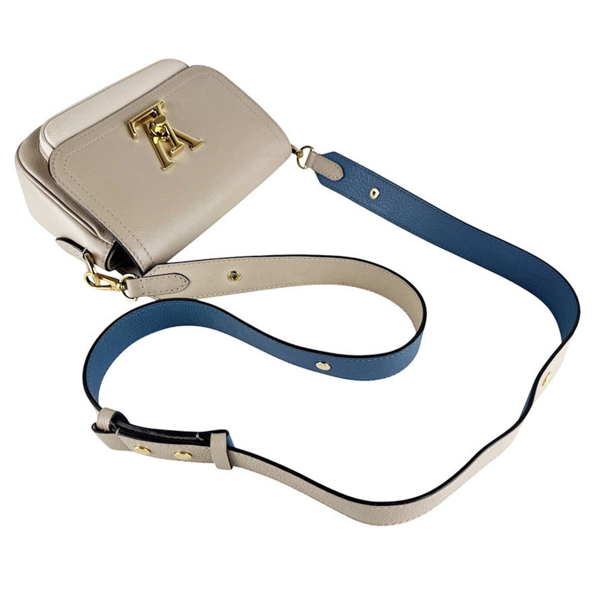 Louis Vuitton Grayish Leather Shoulder Bag (Pre-Owned)