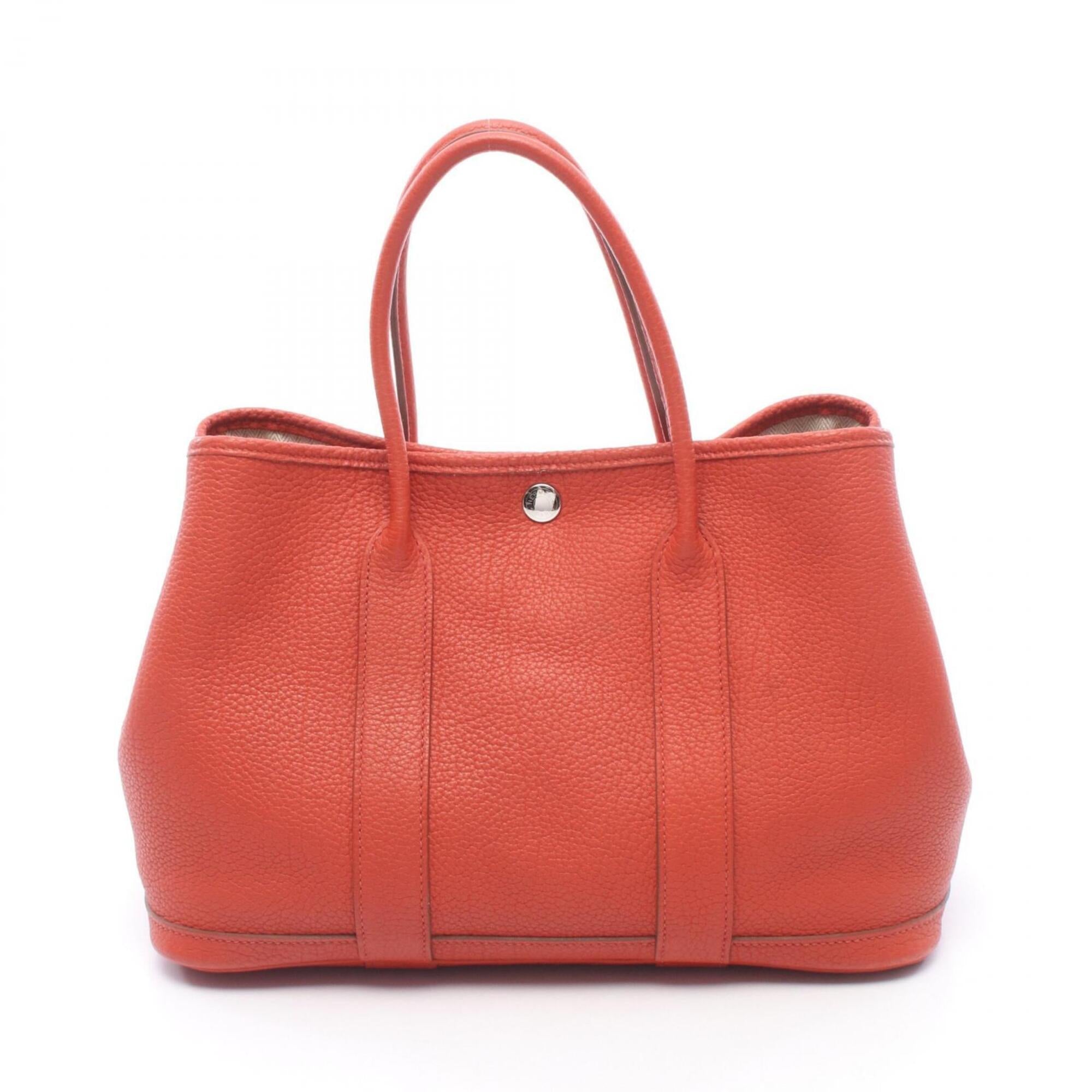 Hermes Red Color Negonda Leather Leather Handbag Tote Bag (Pre-Owned)