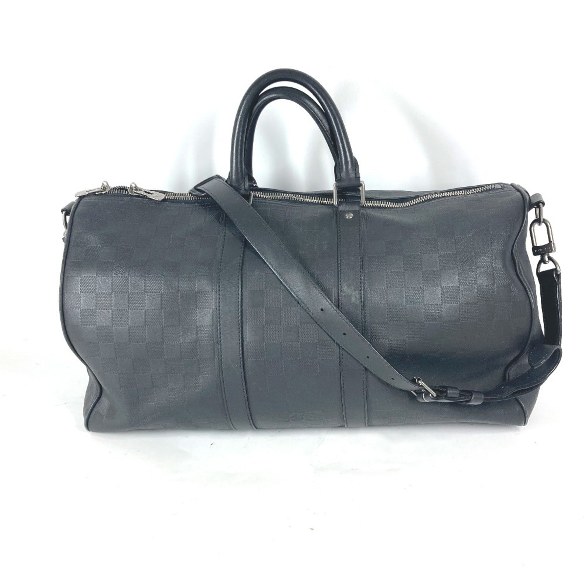Louis Vuitton Black Onyx Damier Infini Boston Bag Shoulder Bag (Pre-Owned)