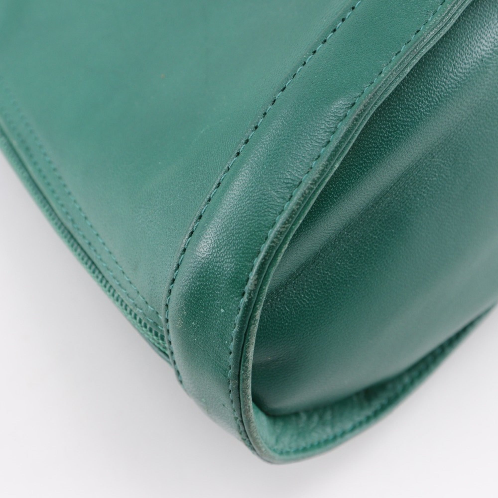 Bally Black Green Leather Tote Bag (Pre-Owned)