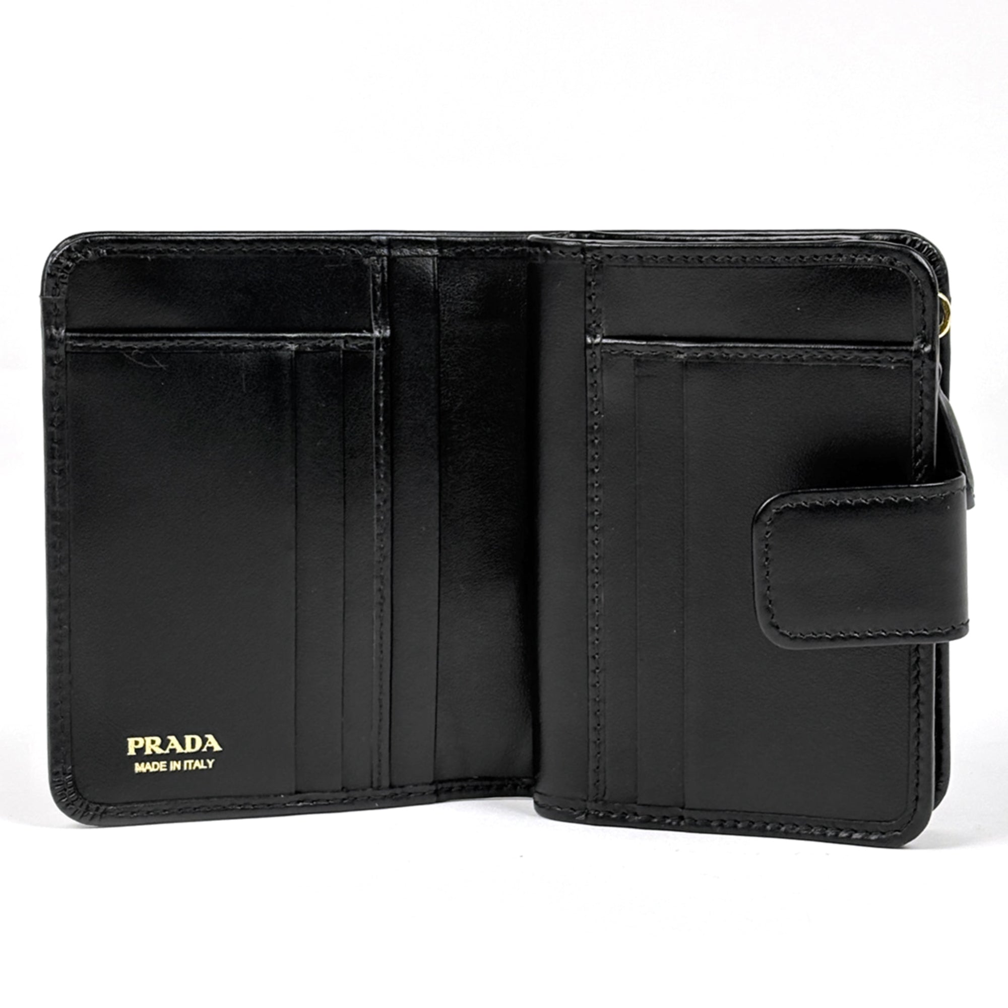 Prada Black Leather Wallet (Bi-Fold) (Pre-Owned)