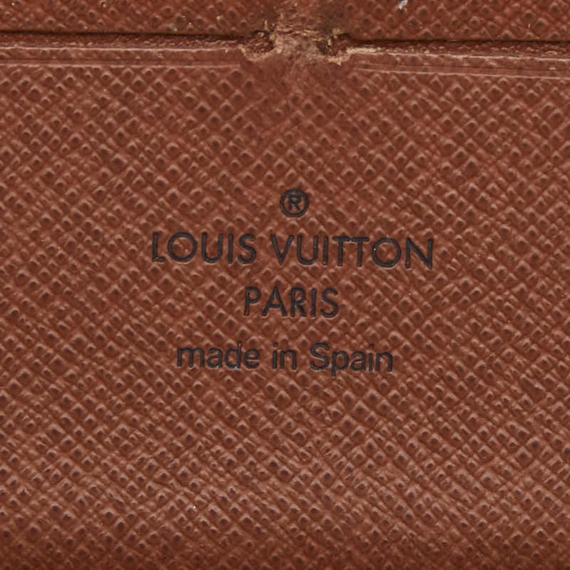Louis Vuitton Brown Pvc Leather Long Wallet (Bi-Fold) (Pre-Owned)