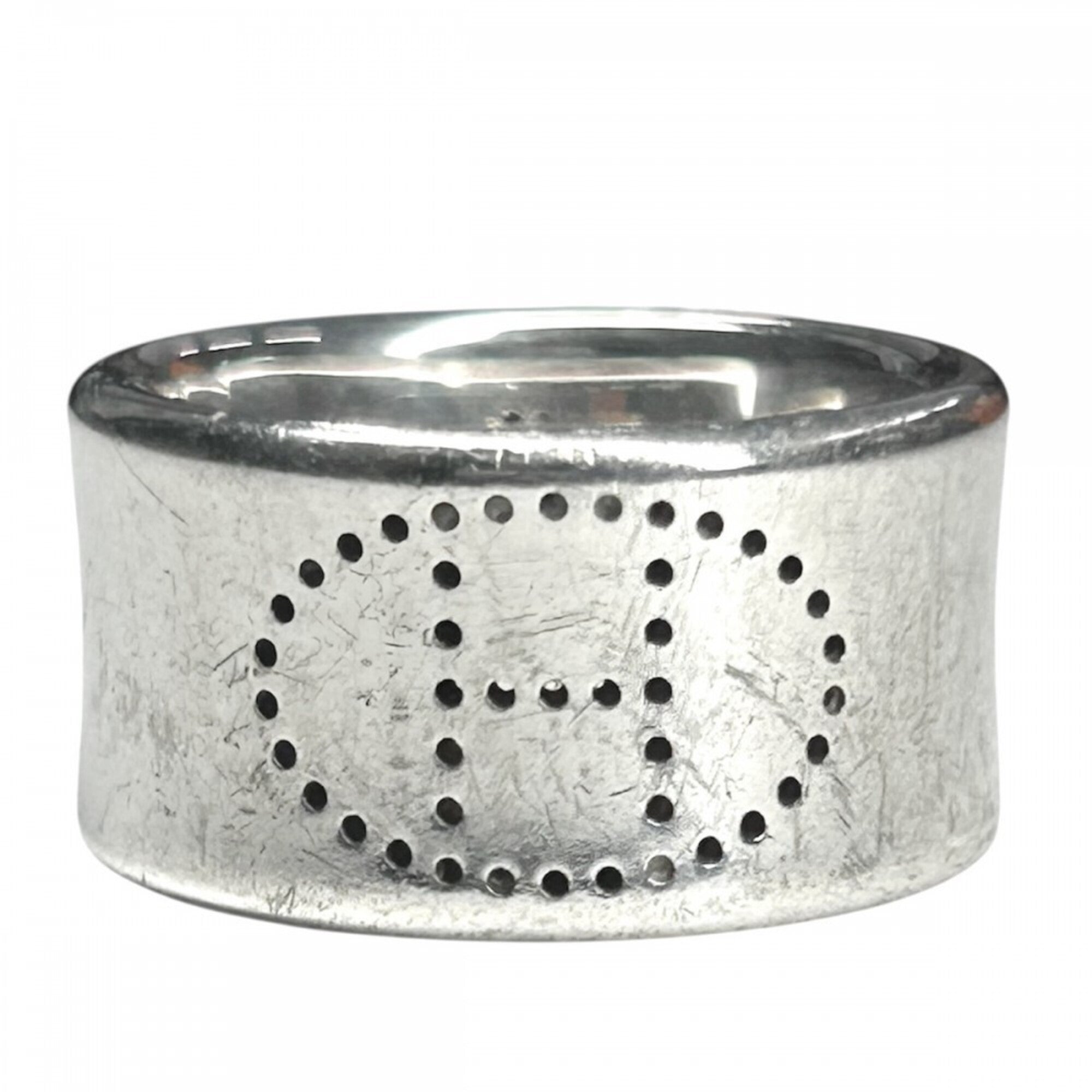 Hermes Silver Silver 925 Band Ring (Pre-Owned)