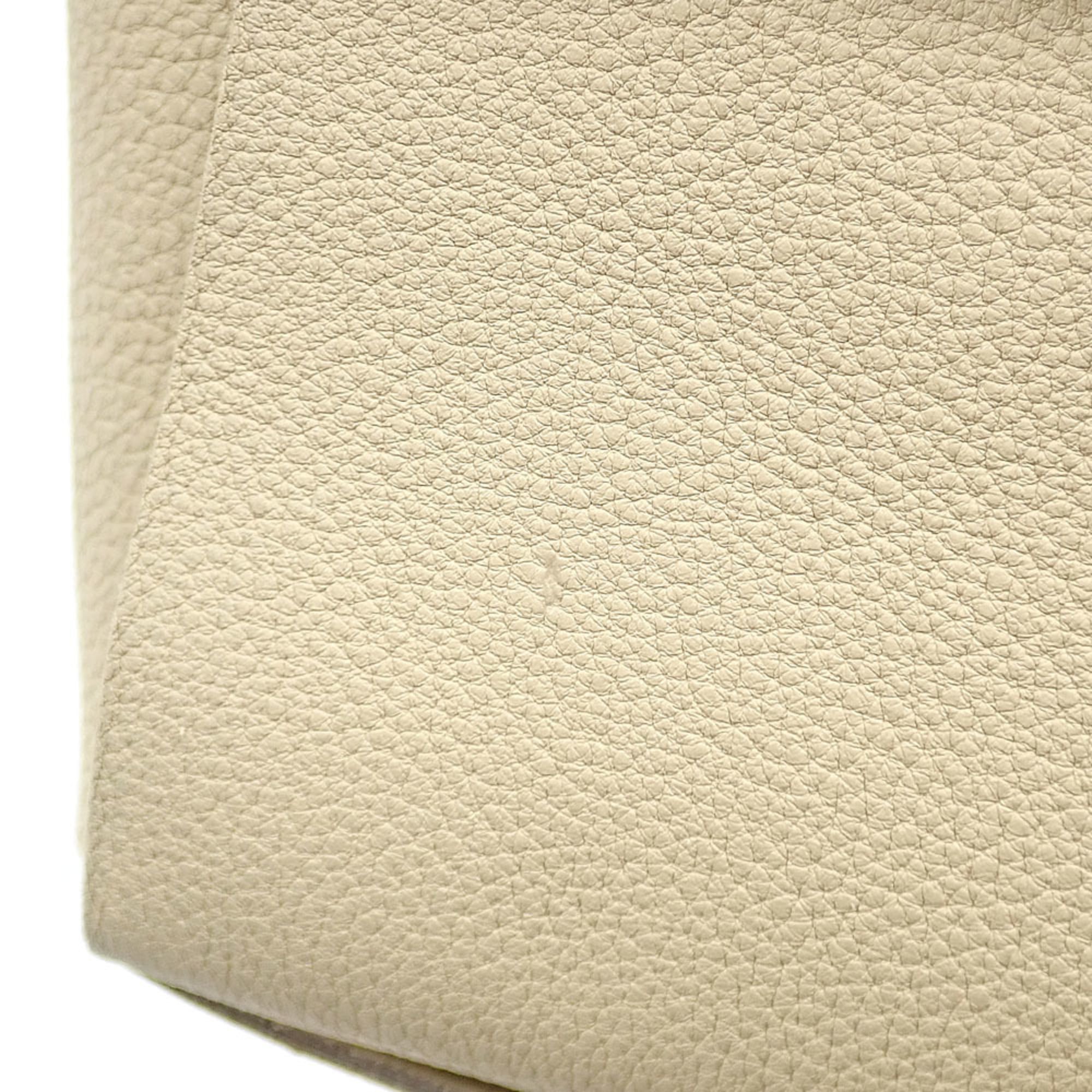 Bottega Veneta Beige Leather Handbag Pouch (Pre-Owned)