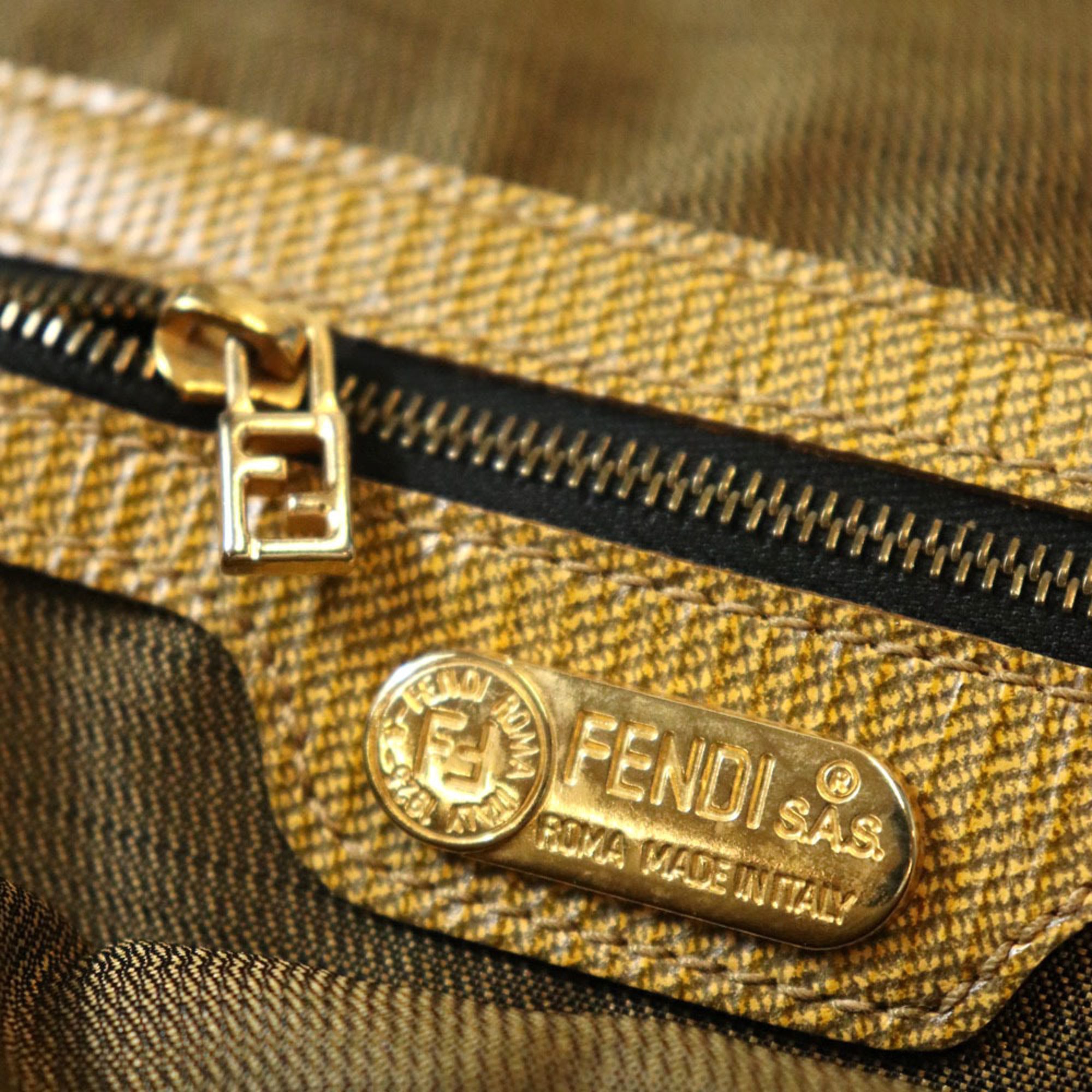 Fendi Brown Canvas Backpack (Pre-Owned)