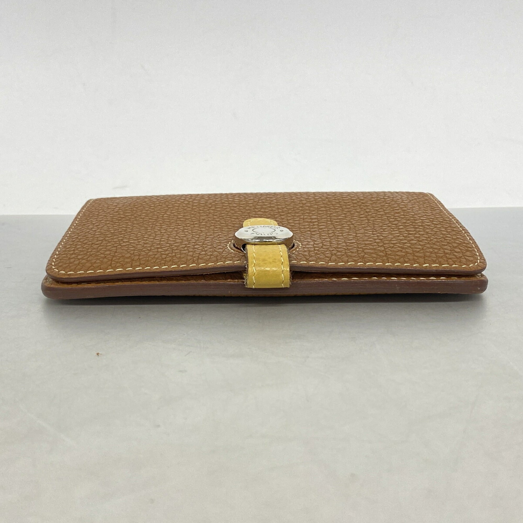 Hermes Gold Togo Leather Coin Purse/Coin Case (Pre-Owned)