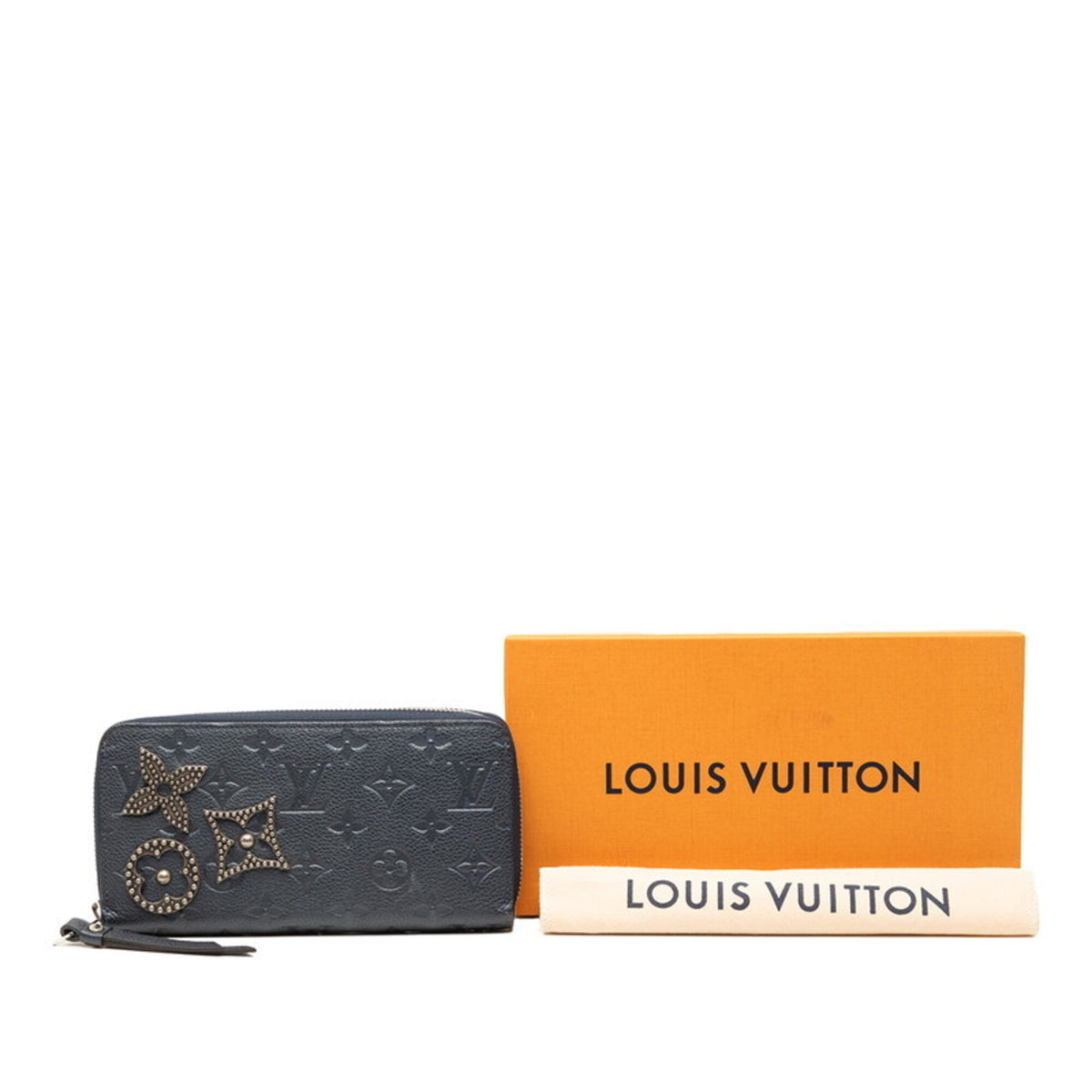 Louis Vuitton Monogram Empreinte Marine Metallic Blue Leather Coin Purse/Coin Case (Pre-Owned)