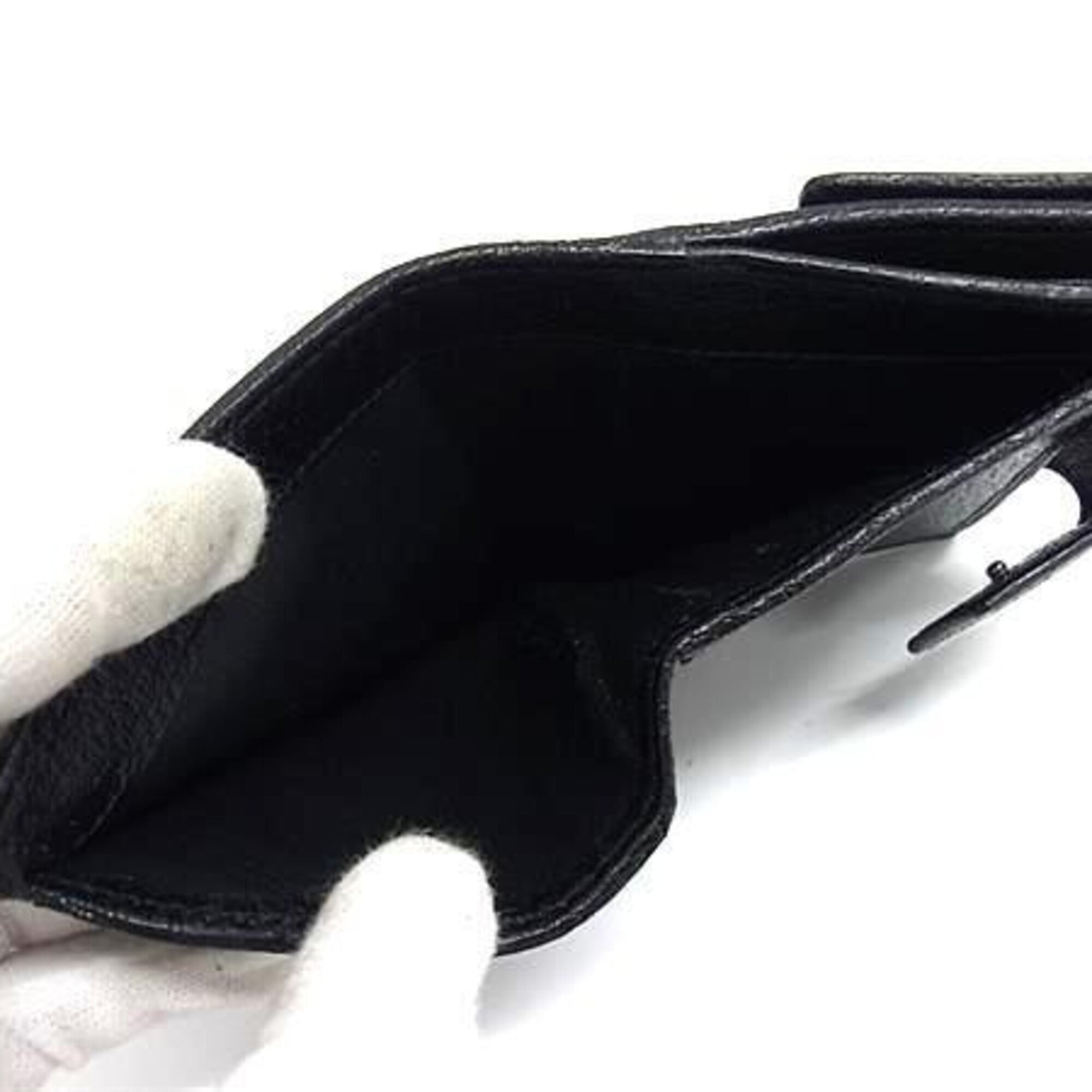Gucci Black Canvas Leather Wallet (Bi-Fold) (Pre-Owned)