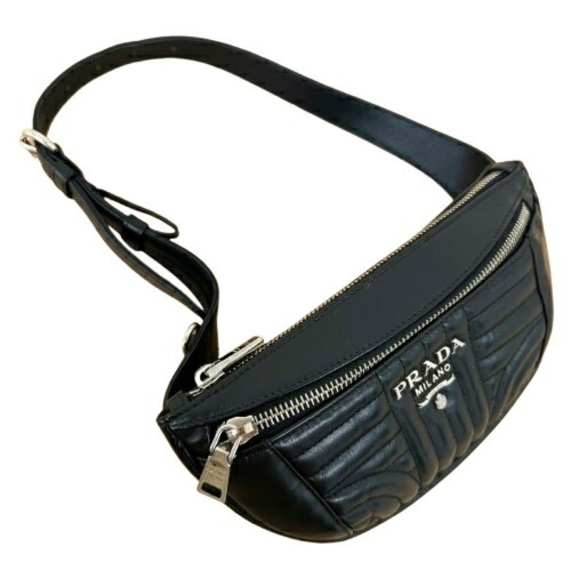 Prada Black Nero Leather Fanny Pack (Pre-Owned)