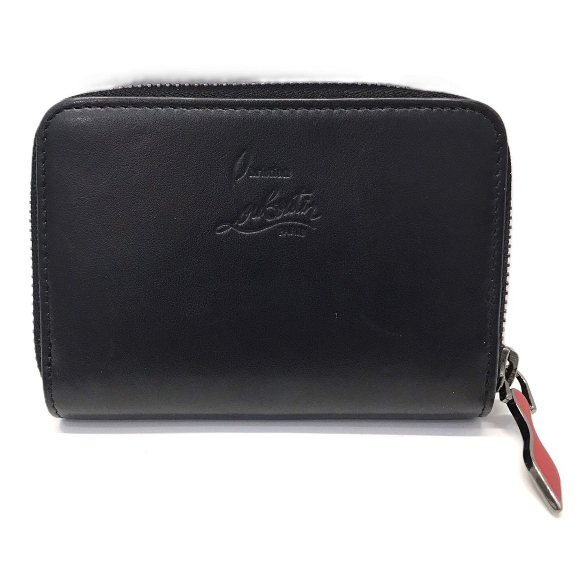 Christian Louboutin Black Leather Coin Purse/Coin Case (Pre-Owned)