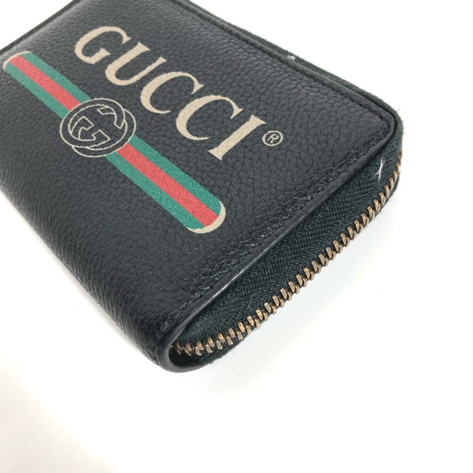 Gucci Black Leather Coin Purse/Coin Case (Pre-Owned)