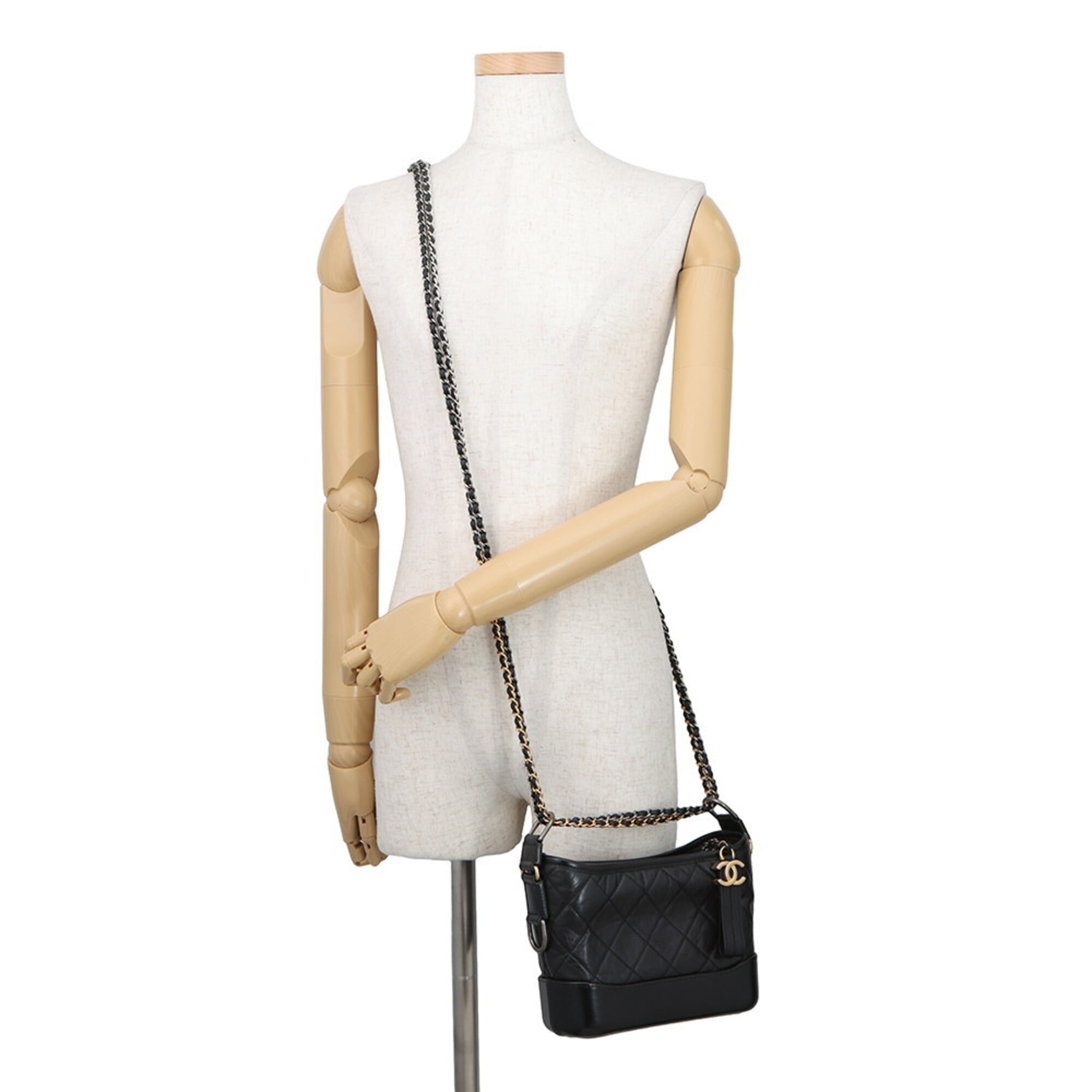 Chanel Gabriel Black Handbag Shoulder Bag (Pre-Owned)