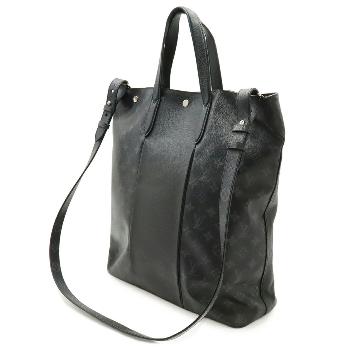 Louis Vuitton Monogram Eclipse Noir Monogram Eclipse Taiga Leather Shoulder Bag Tote Bag (Pre-Owned)