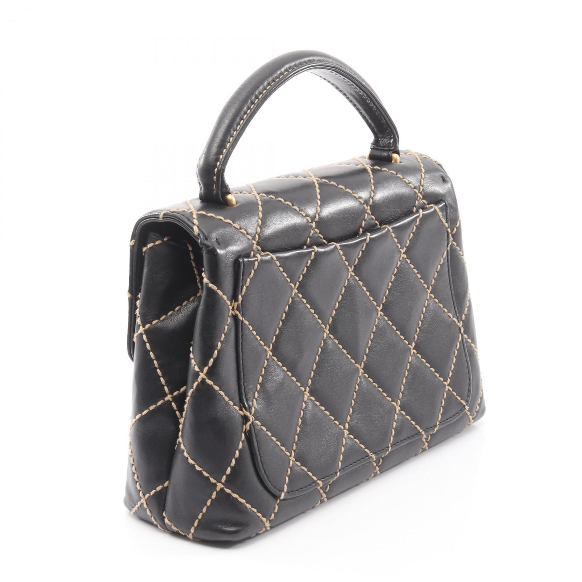 Chanel Black Leather Handbag (Pre-Owned)