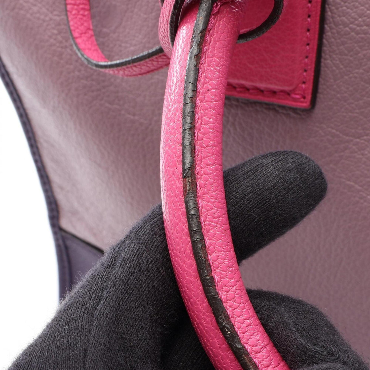 Loewe Pink Purple Leather Handbag (Pre-Owned)