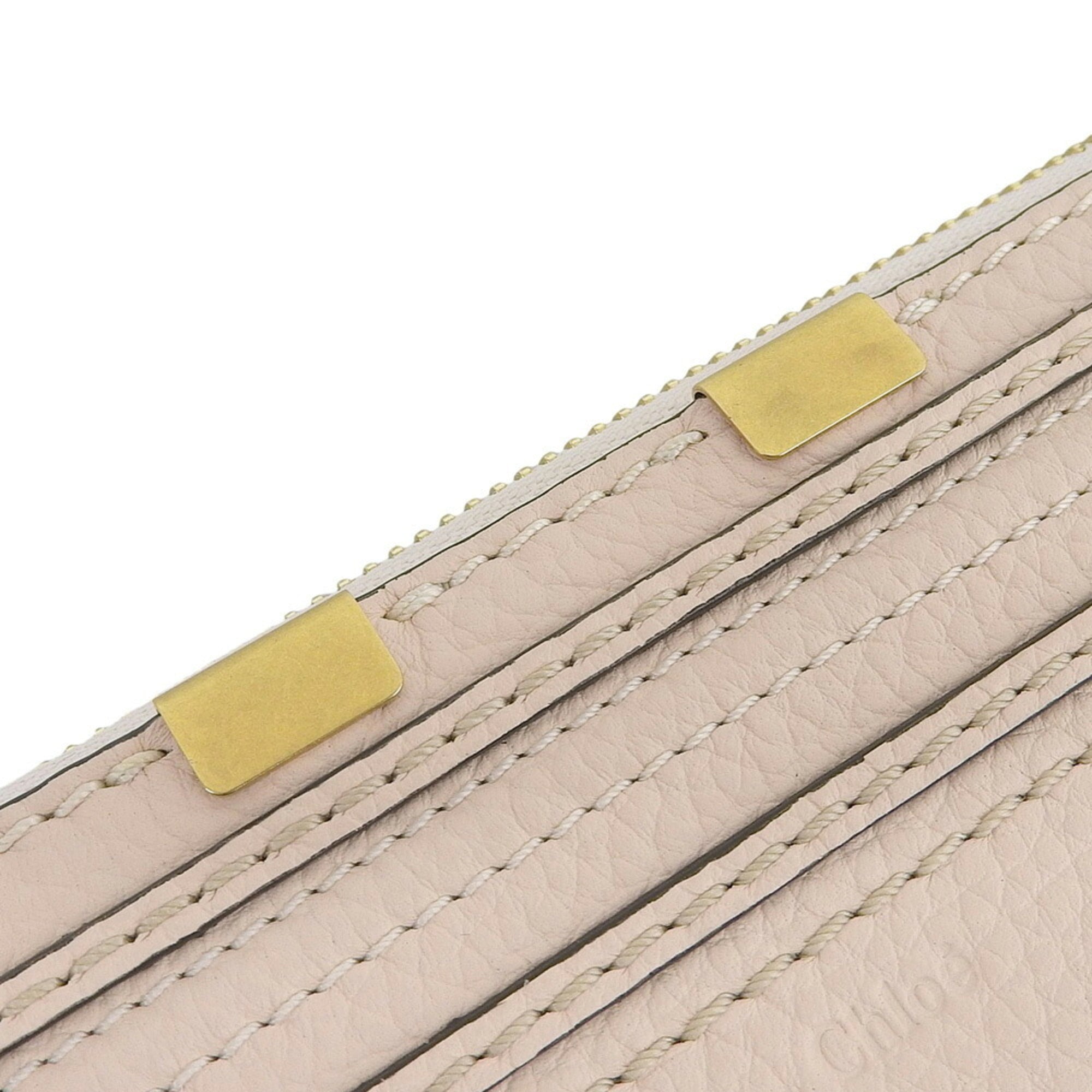 Chloé Light Pink Leather Long Wallet (Bi-Fold) (Pre-Owned)