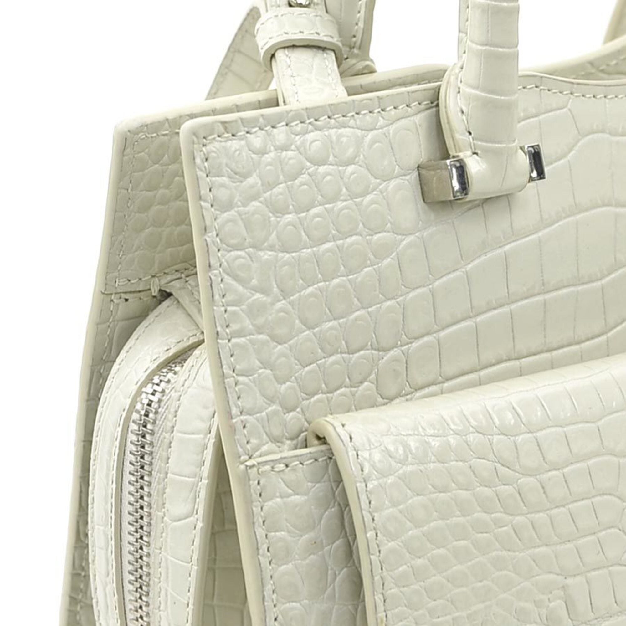 Saint Laurent Ivory Leather Handbag Pouch Shoulder Bag (Pre-Owned)