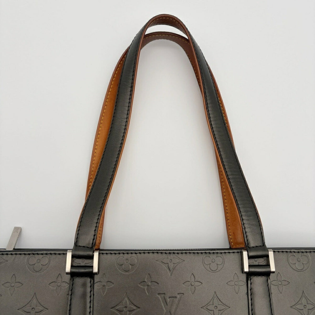 Louis Vuitton Noir Monogram Leather Tote Bag (Pre-Owned)