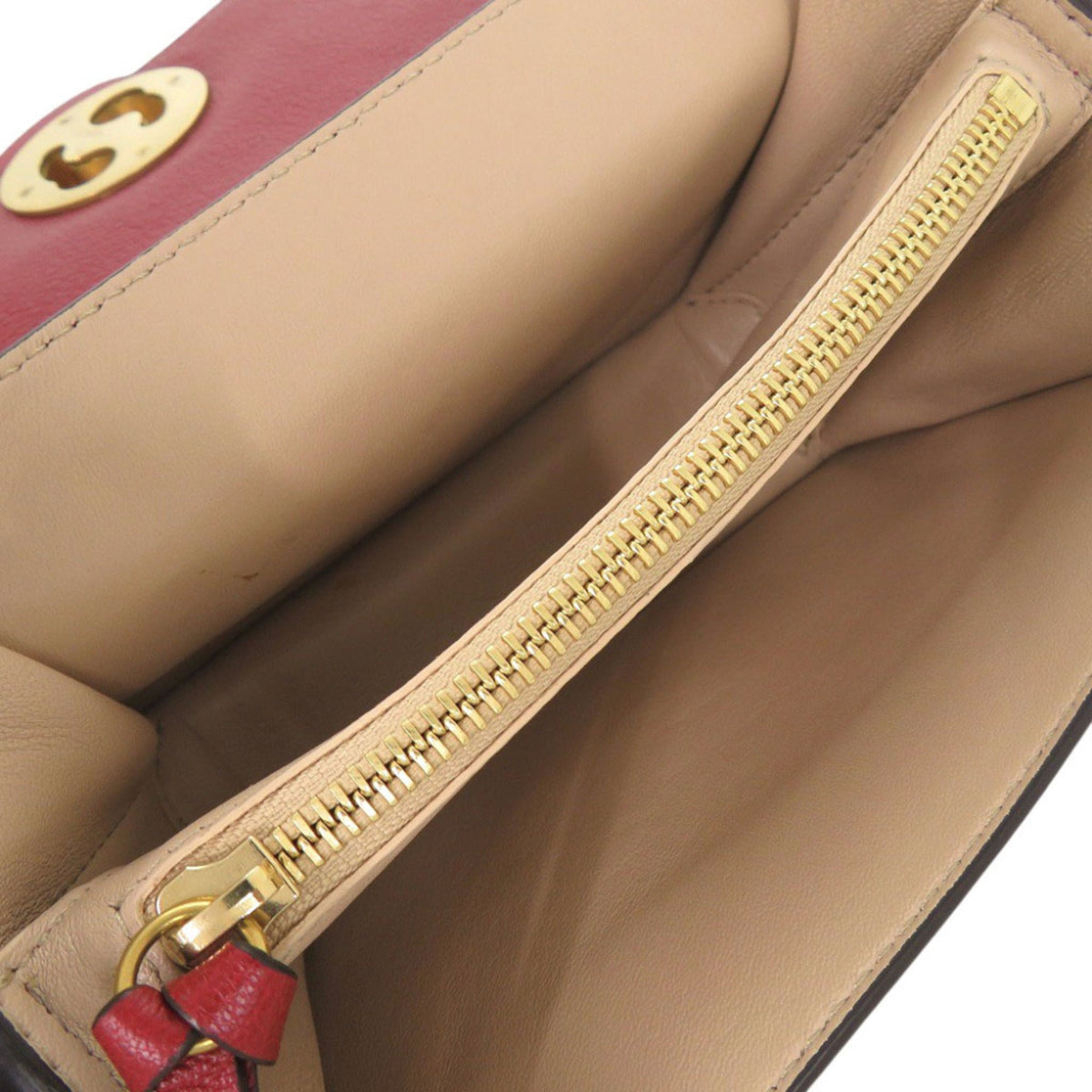 Chloé Red Color Leather Shoulder Bag (Pre-Owned)
