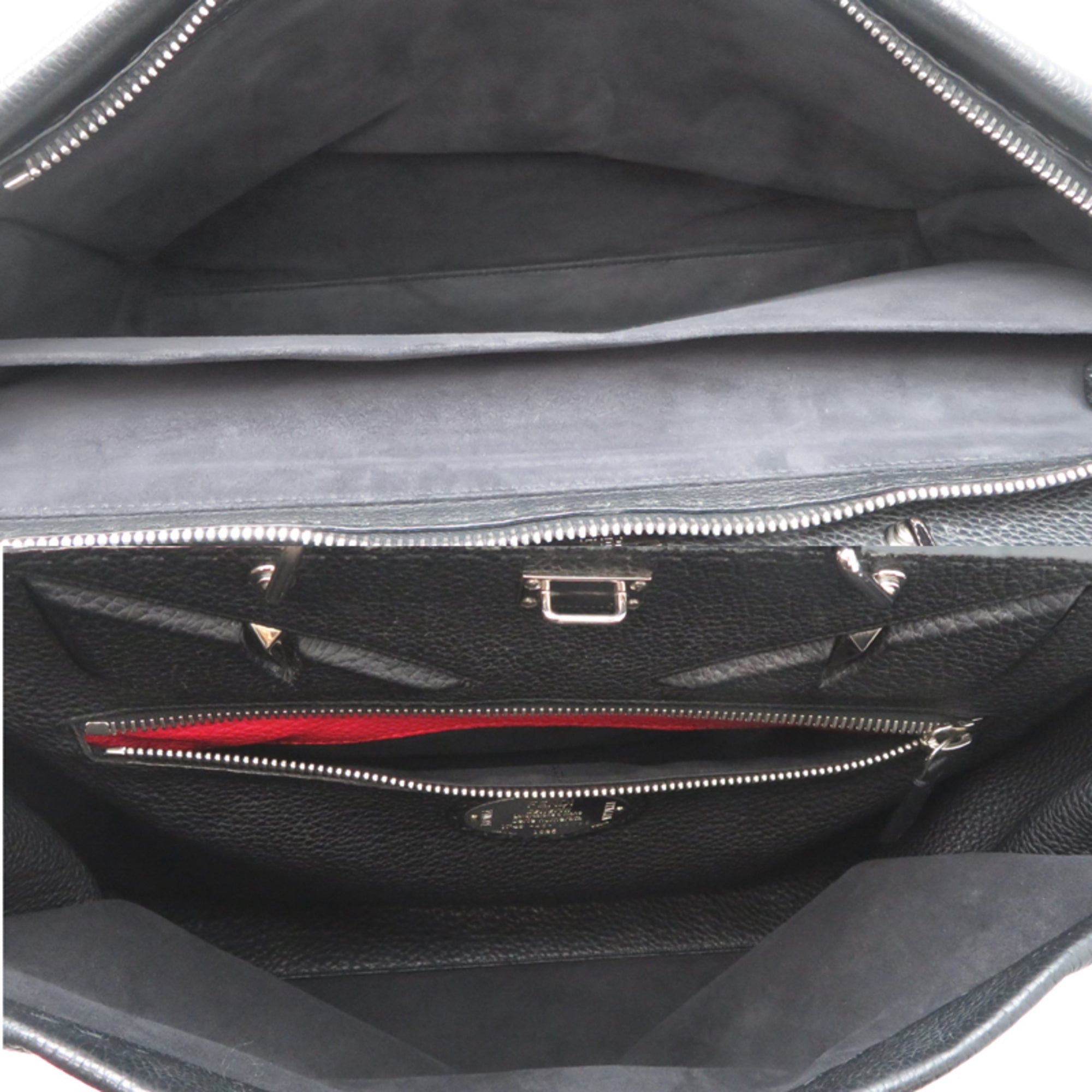 Fendi Black Leather Briefcase (Pre-Owned)