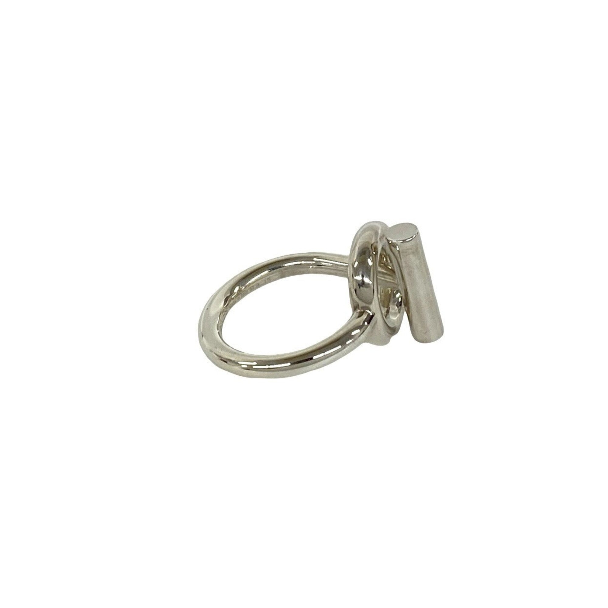 Hermes Silver Silver 925 Band Ring (Pre-Owned)