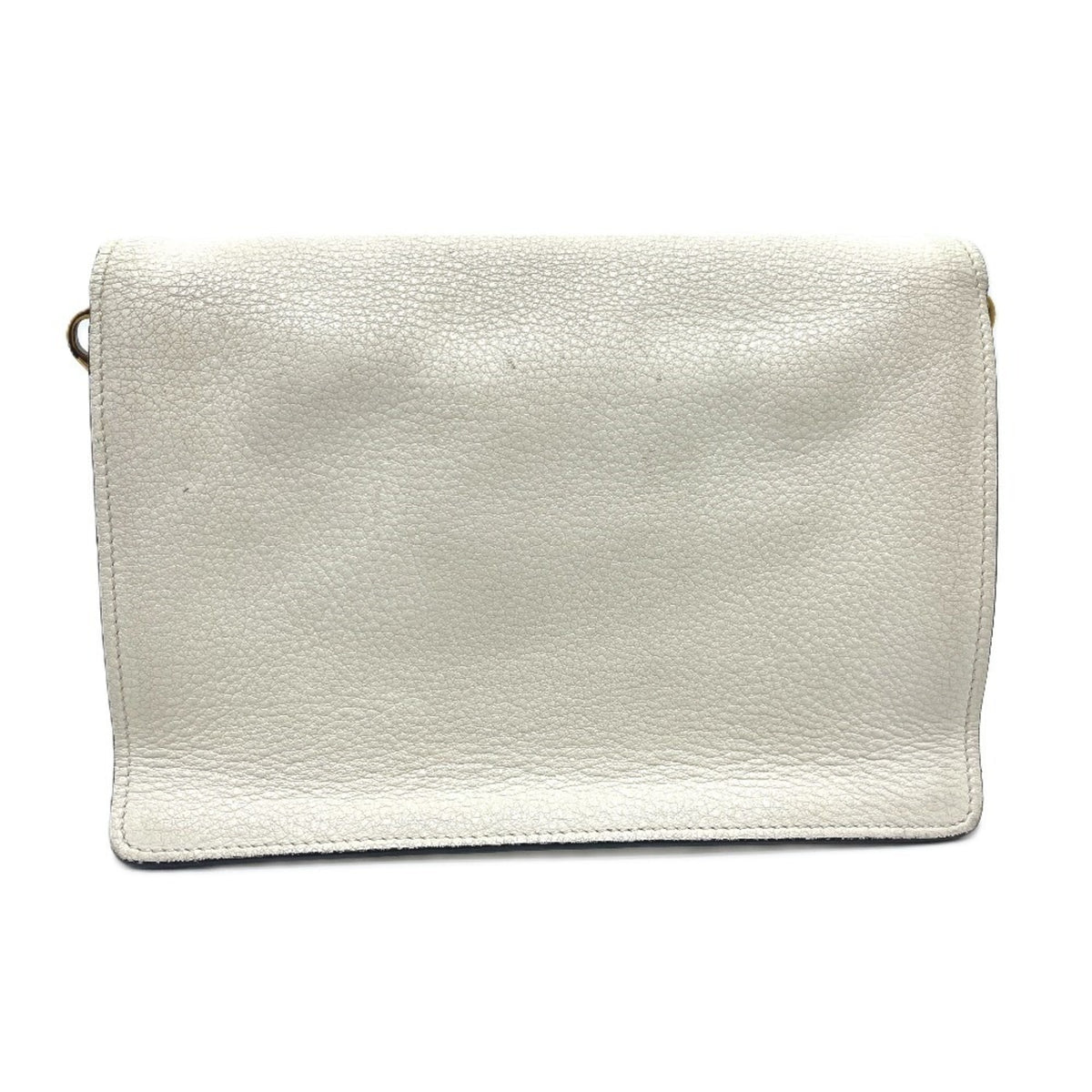 Prada White Leather Handbag Shoulder Bag (Pre-Owned)
