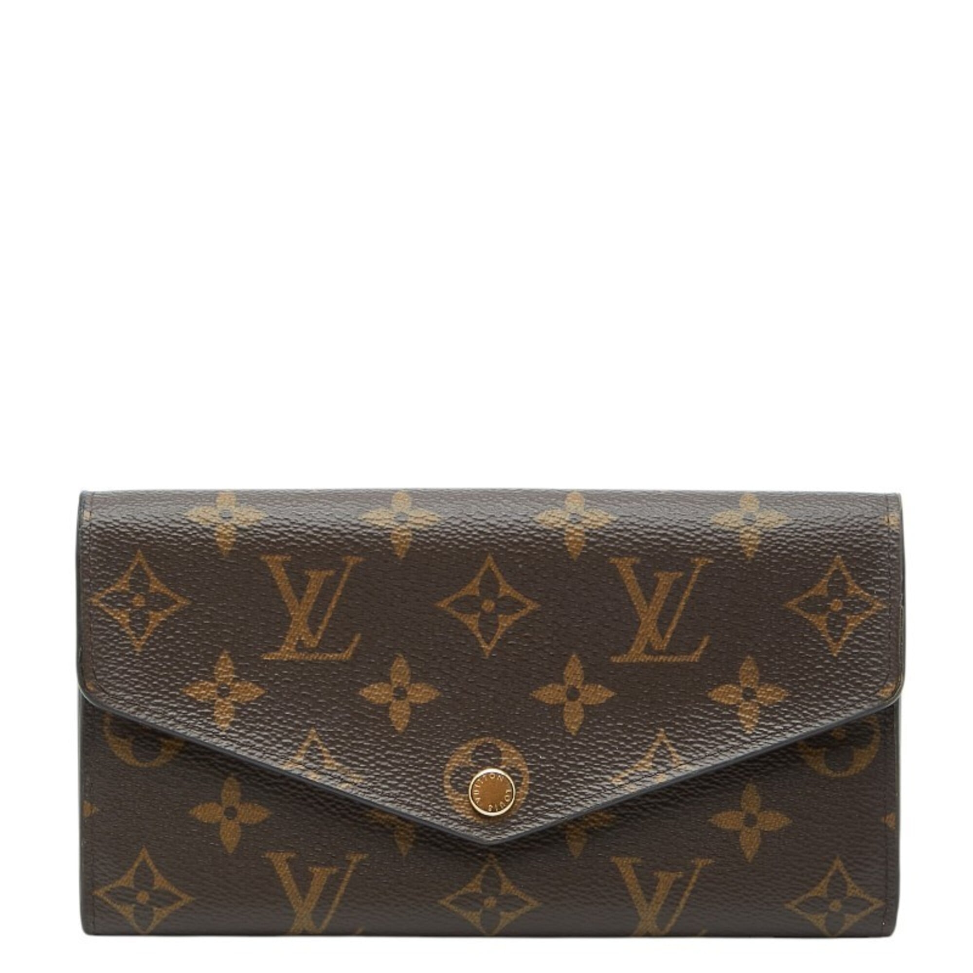 Louis Vuitton Brown Pvc Leather Long Wallet (Bi-Fold) (Pre-Owned)