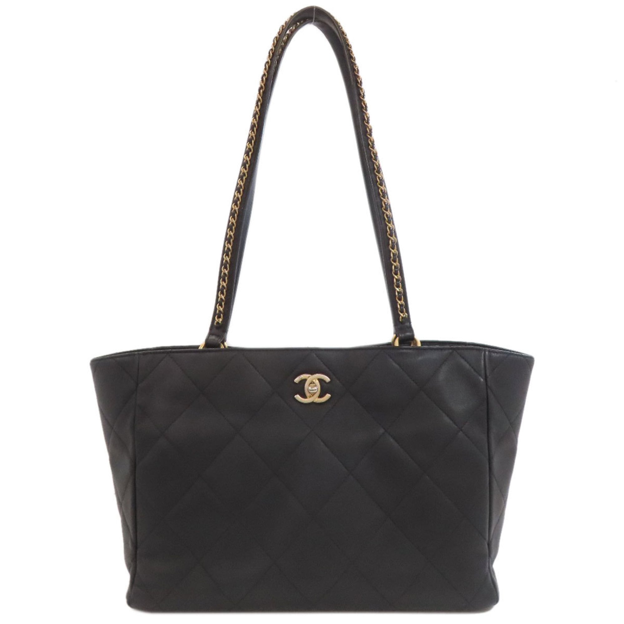Chanel Black Leather Tote Bag (Pre-Owned)