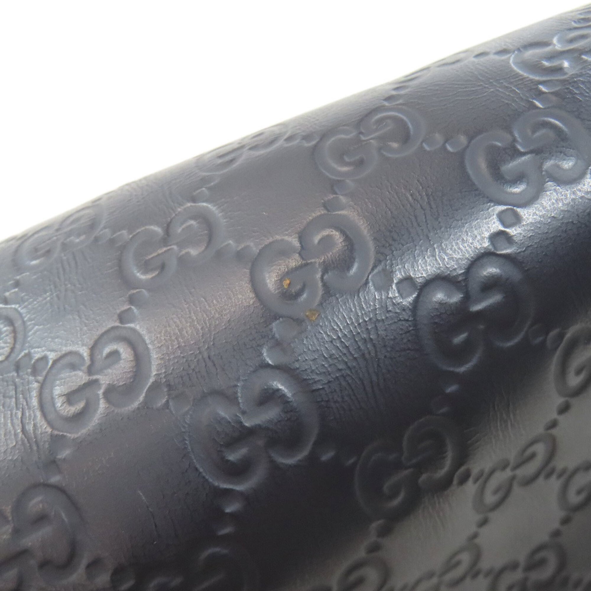 Gucci Dark Navy Leather Shoulder Bag (Pre-Owned)