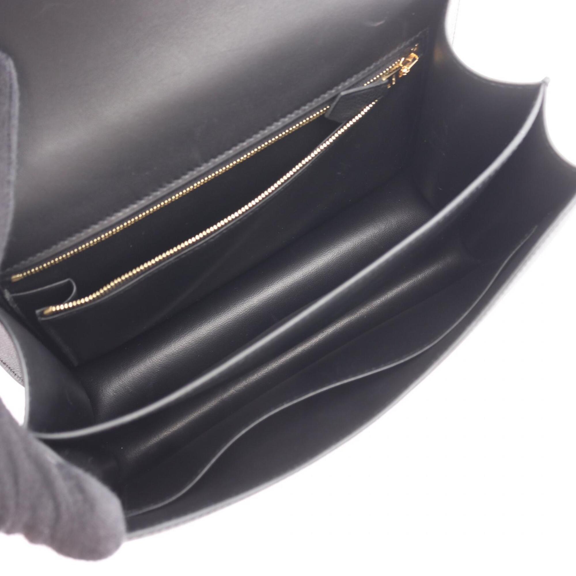Hermes Black Epsom Leather Leather Handbag Shoulder Bag (Pre-Owned)