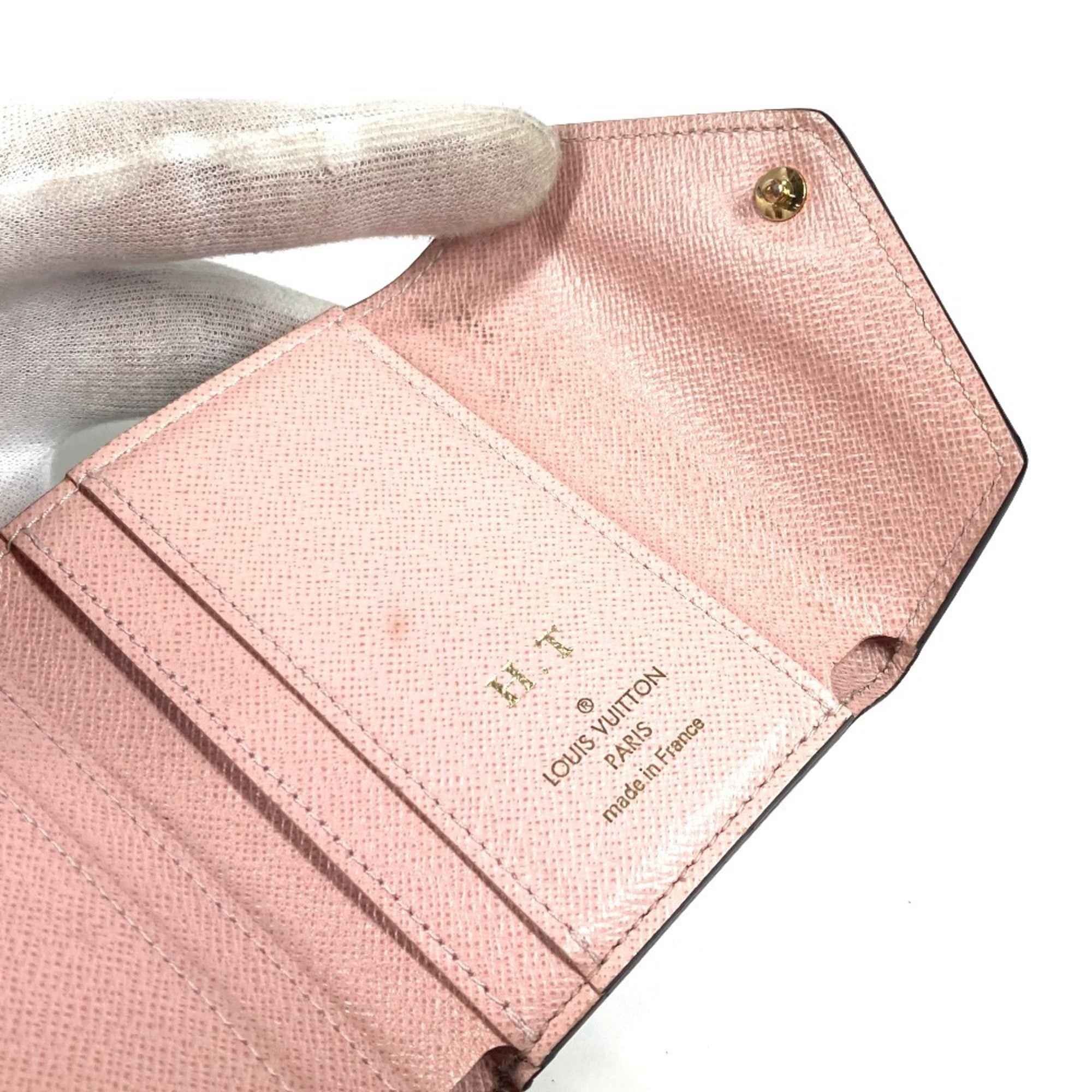 Louis Vuitton Monogram Brown Pink Rose Ballerine Monogram Wallet (Tri-Fold) (Pre-Owned)