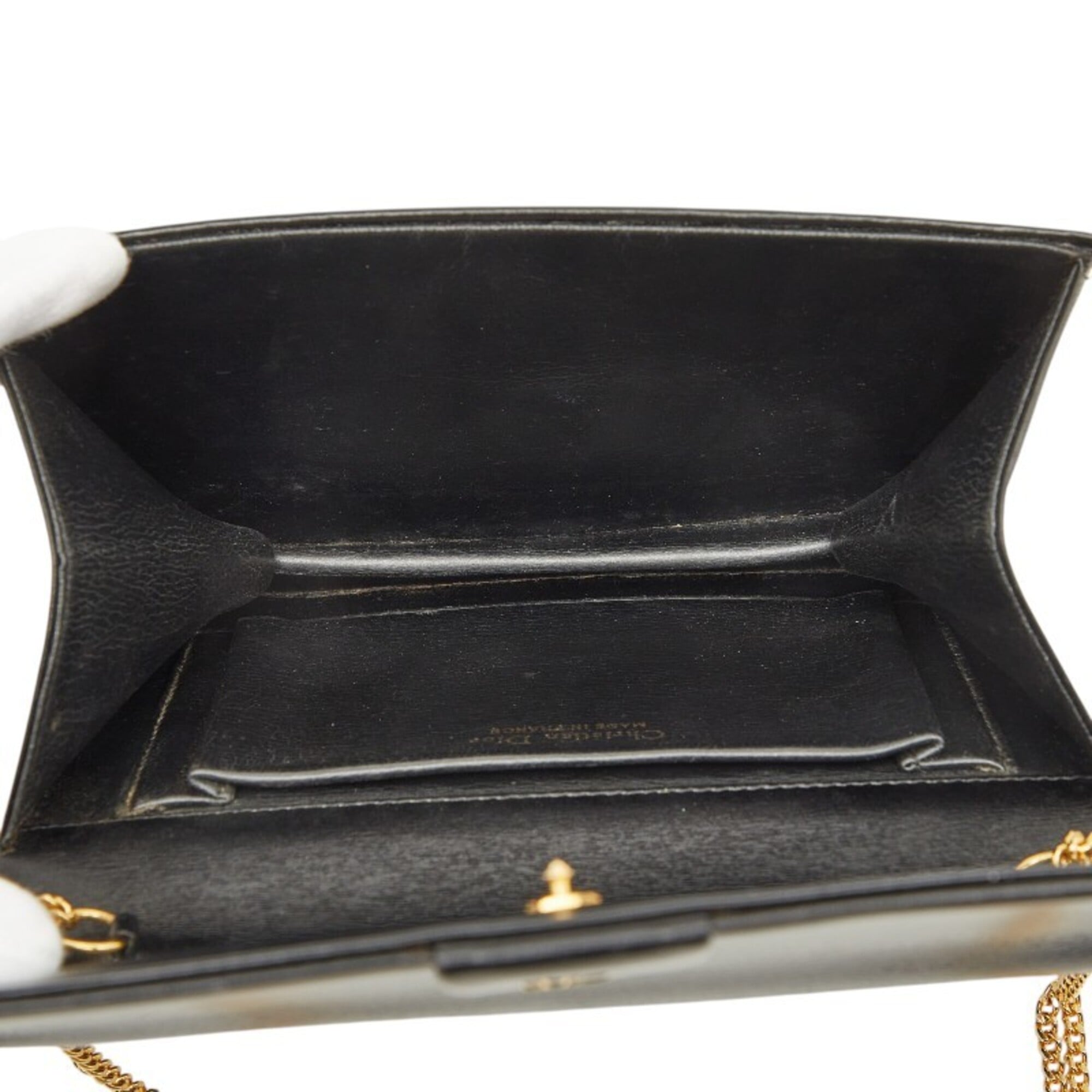 Christian Dior Black Leather Shoulder Bag (Pre-Owned)