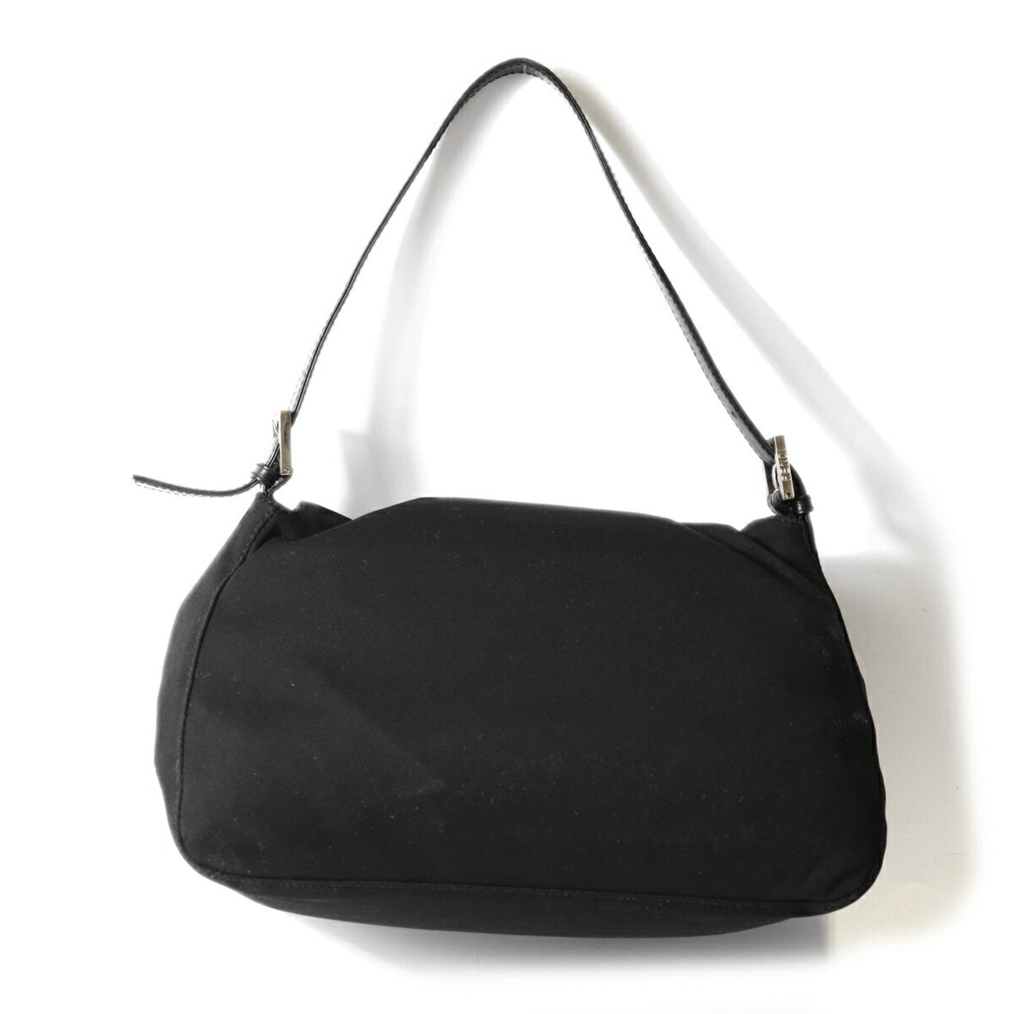 Fendi Black Cotton Jersey Shoulder Bag (Pre-Owned)