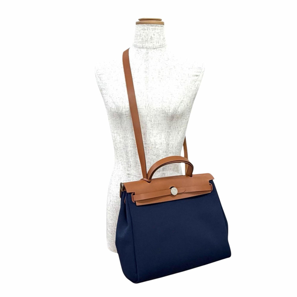 Hermes Blue Marine Handbag Shoulder Bag (Pre-Owned)