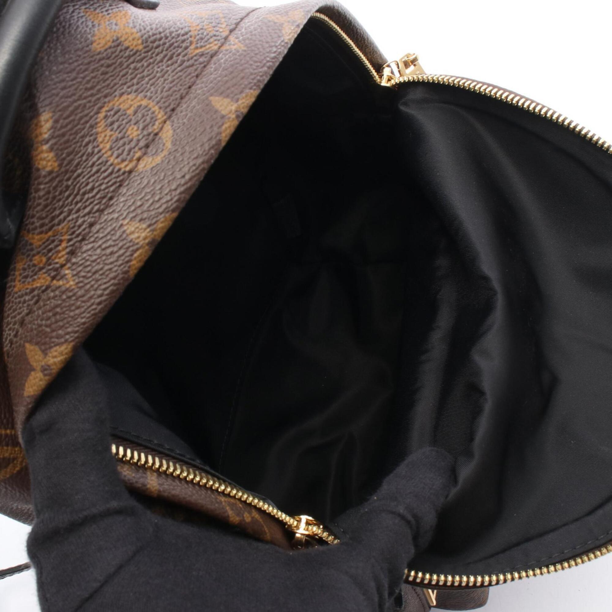 Louis Vuitton Black Brown Monogram Monogram Leather Backpack (Pre-Owned)
