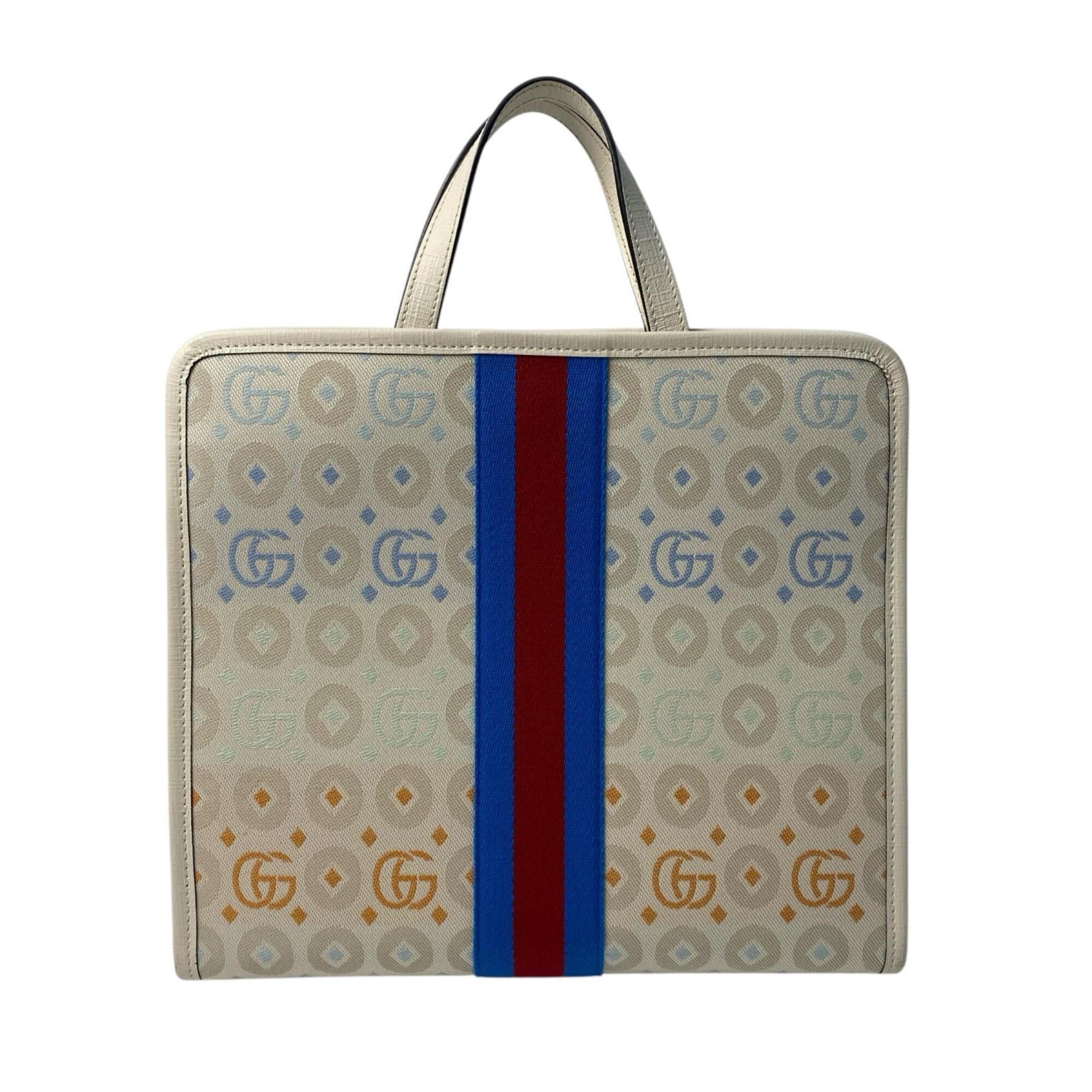 Gucci White Gg Canvas Tote Bag (Pre-Owned)