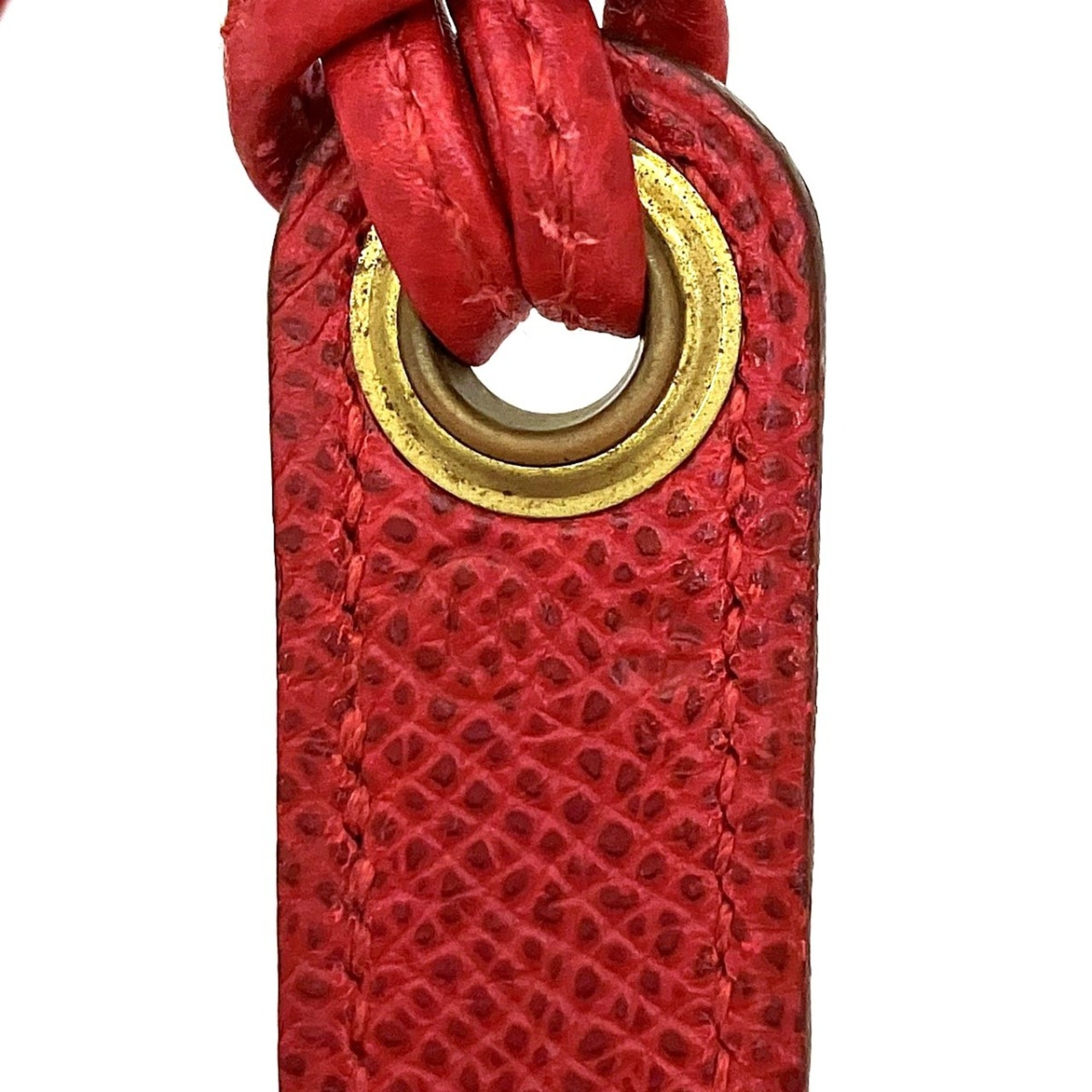 Hermes Red Color Courchevel Leather Fanny Pack Pochette (Pre-Owned)